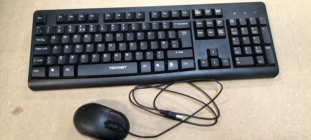 Lot 278: TeckNet TK-KM003 Wireless Keyboard and Generic Wired Optical Mouse