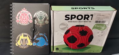 Two Items comprising a Harry Potter Hogwarts House Spinner Notebook and a Sports Series 