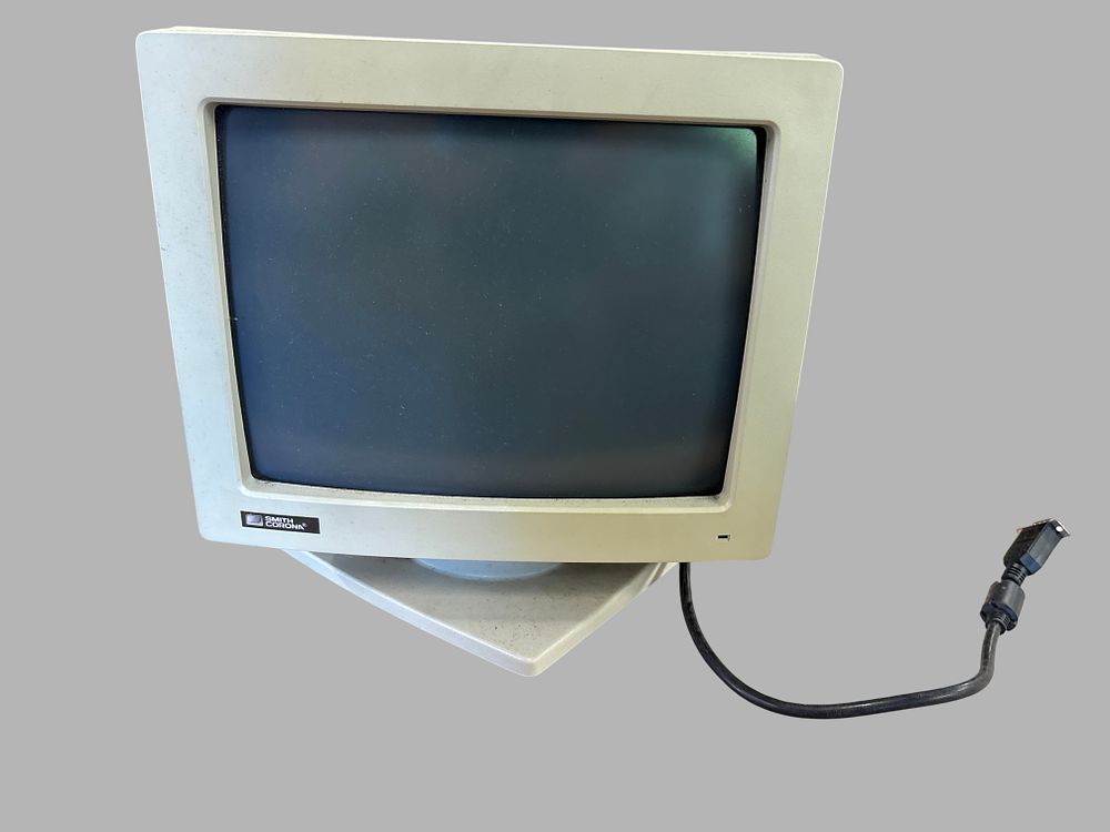 Lot 164: Smith Corona Vintage CRT Word Processor Monitor with Swivel Base