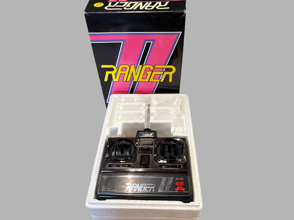 Lot 165: Hitec Ranger II 2-channel digital proportional radio control transmitter in original box