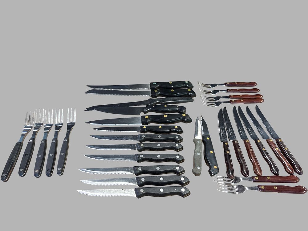 Lot 171: A Collection of Swan and Sheffield Stainless Steel Flatware and Kitchen Cutlery