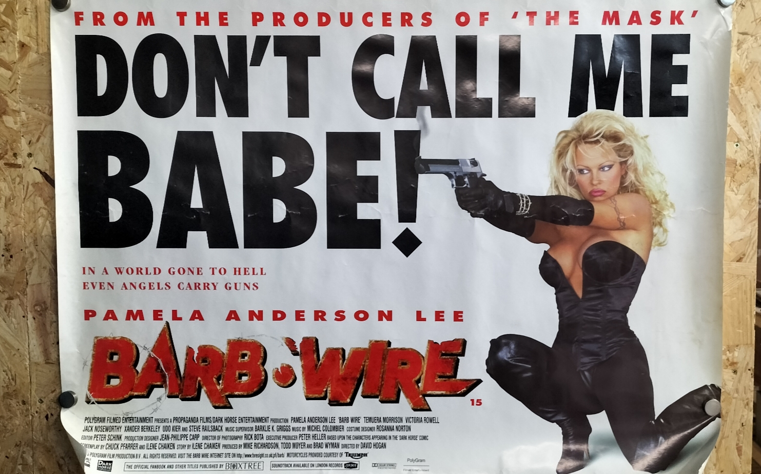 Original Double-Sided UK Quad Cinema Poster for Barb Wire starring Pamela Anderson Lee