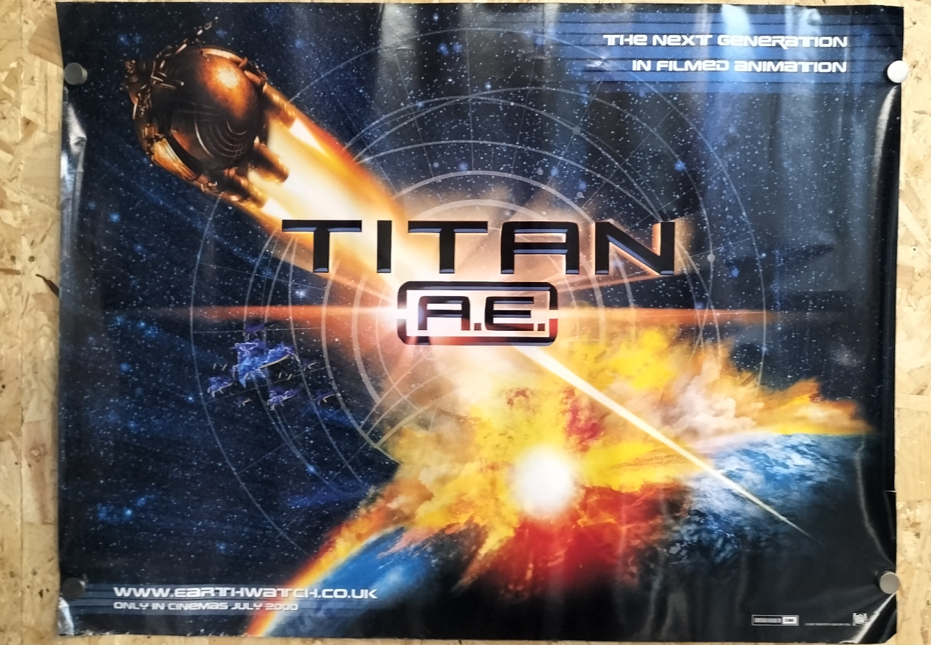Original Twentieth Century Fox Titan A.E. UK Quad Movie Poster 2000