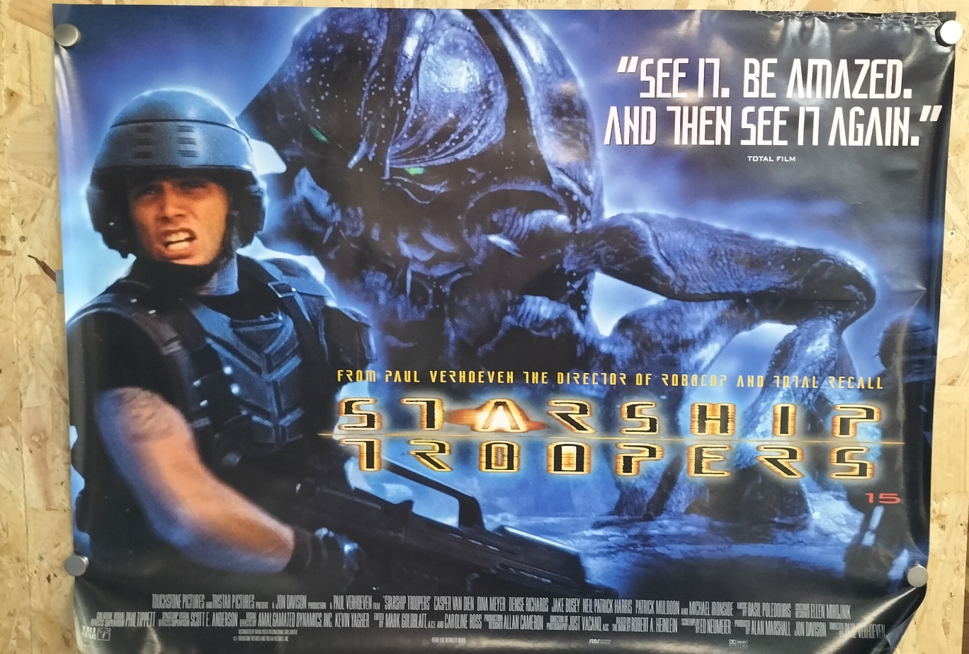 Original Starship Troopers UK Quad Theatrical Movie Poster, 1997