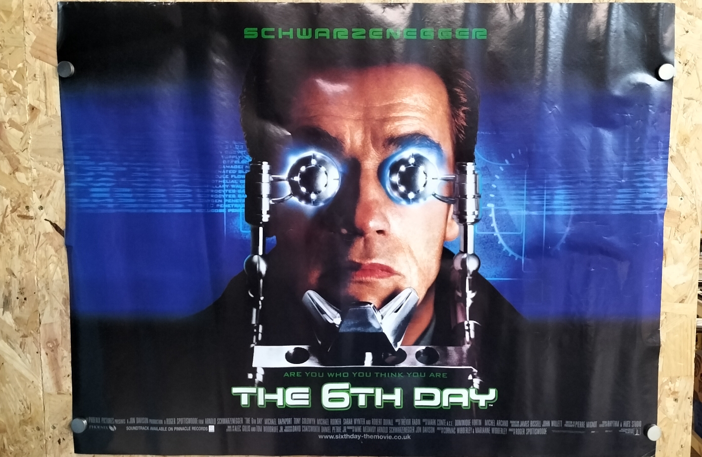 Original UK Quad Theatrical Movie Poster for The 6th Day Starring Arnold Schwarzenegger 2000