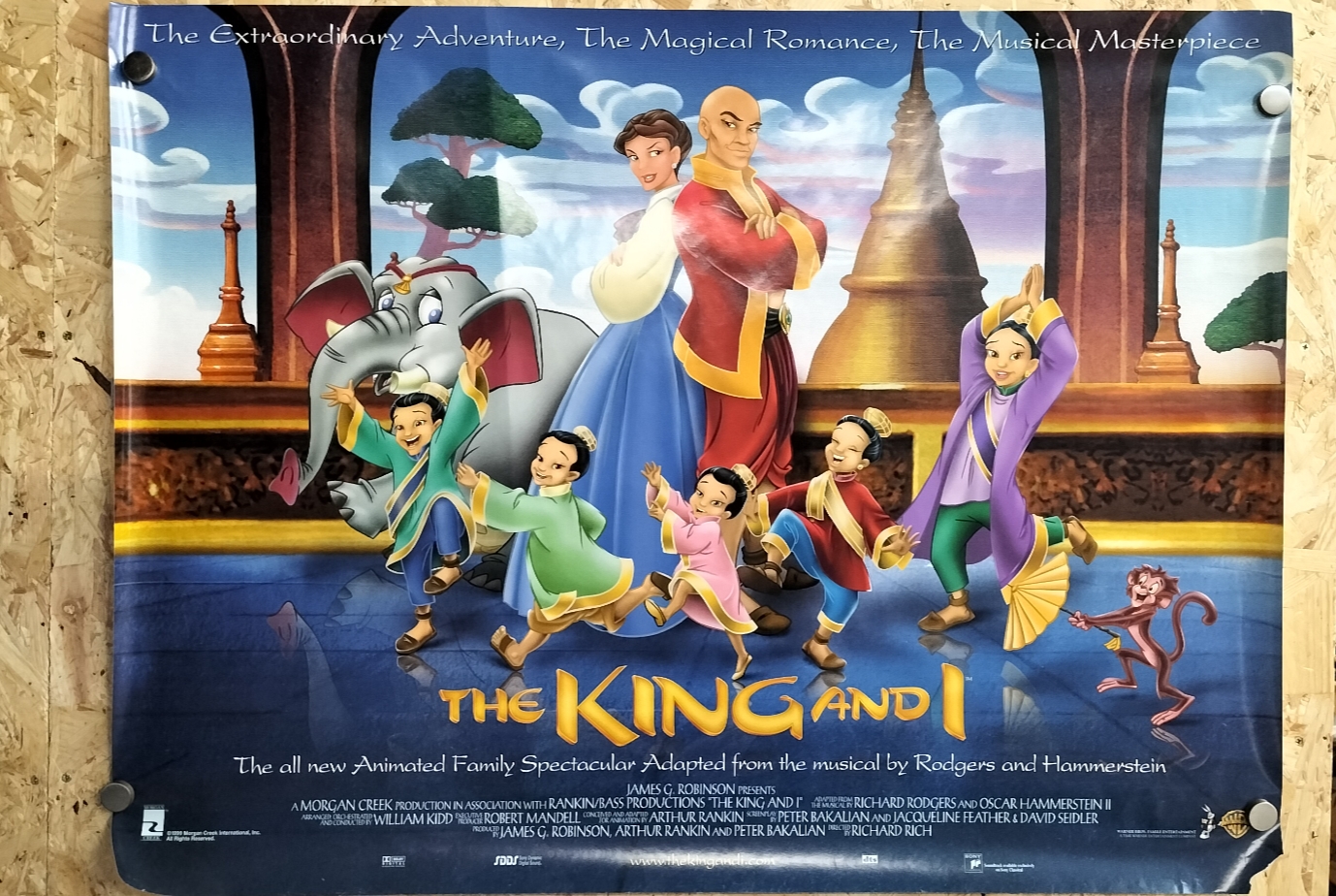 Original Morgan Creek Theatrical UK Quad Movie Poster for The King and I 1999