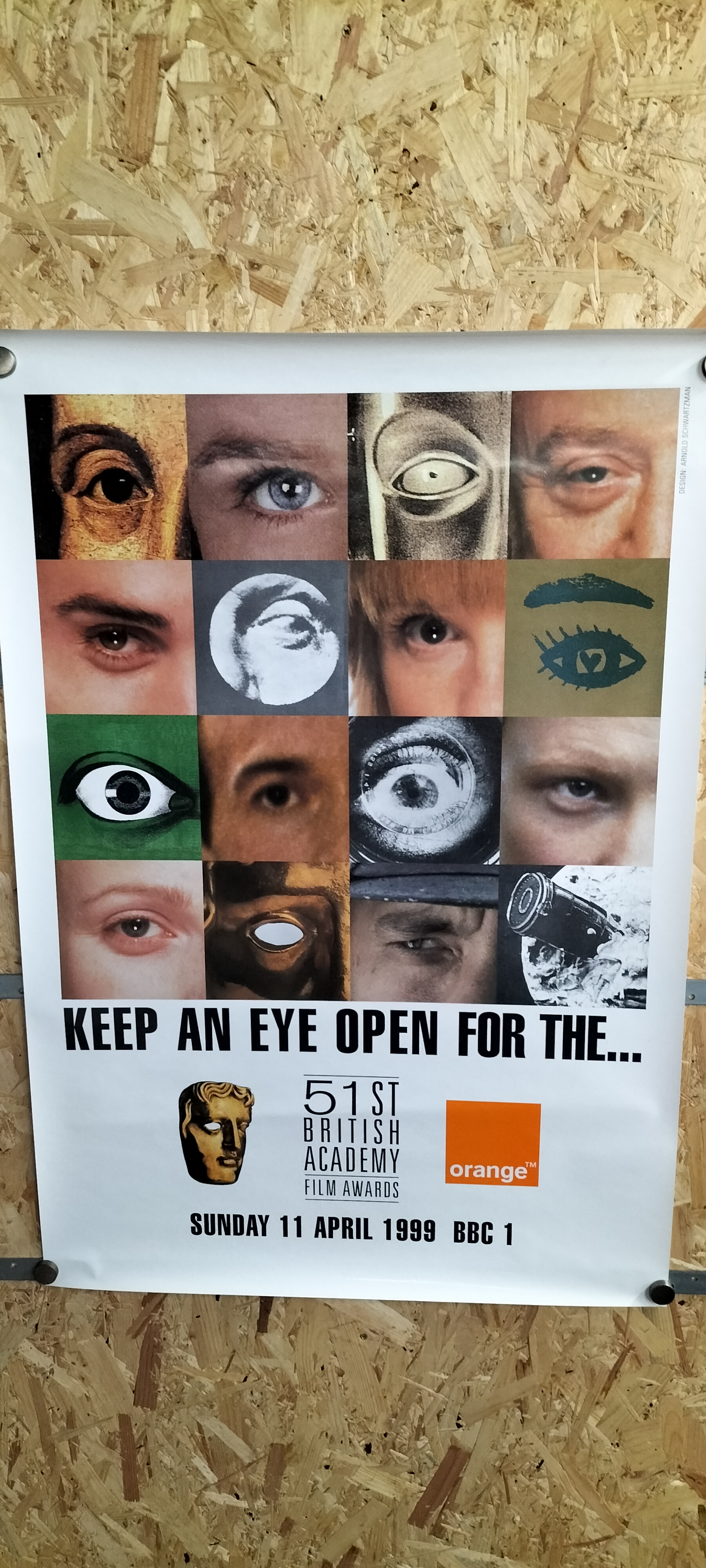 51st British Academy Film Awards Original Promotional Poster Designed by Arnold Schwartzman 1999