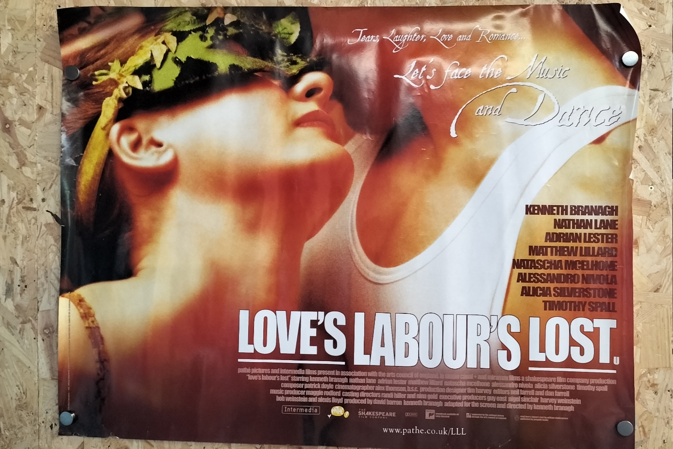 Love's Labour's Lost 2000 Original UK Quad Film Poster