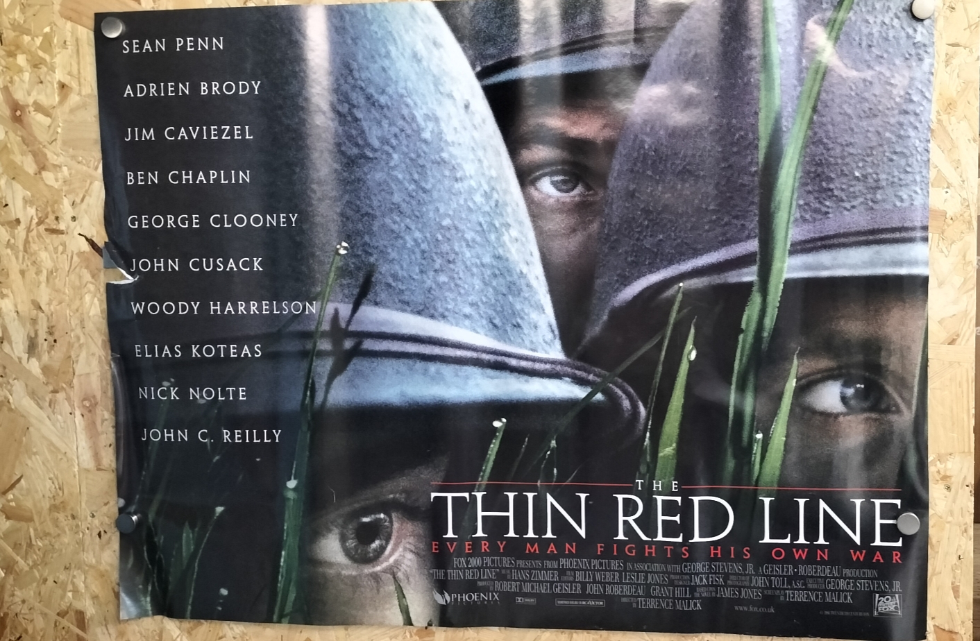 The Thin Red Line Original UK Quad Movie Poster 1998