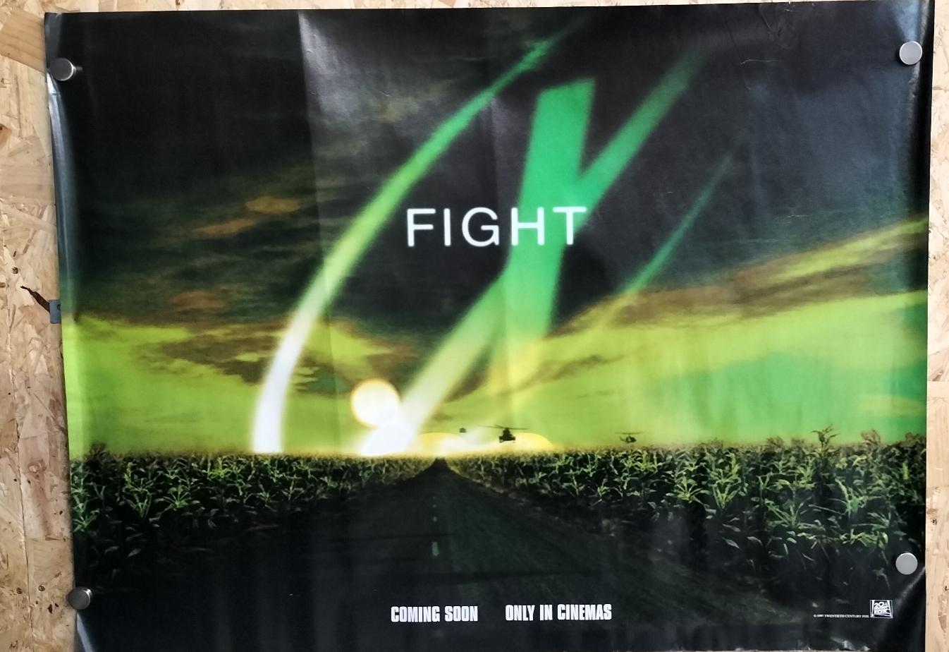 An Original 20th Century Fox UK Quad Advance Teaser Poster for The X-Files Movie