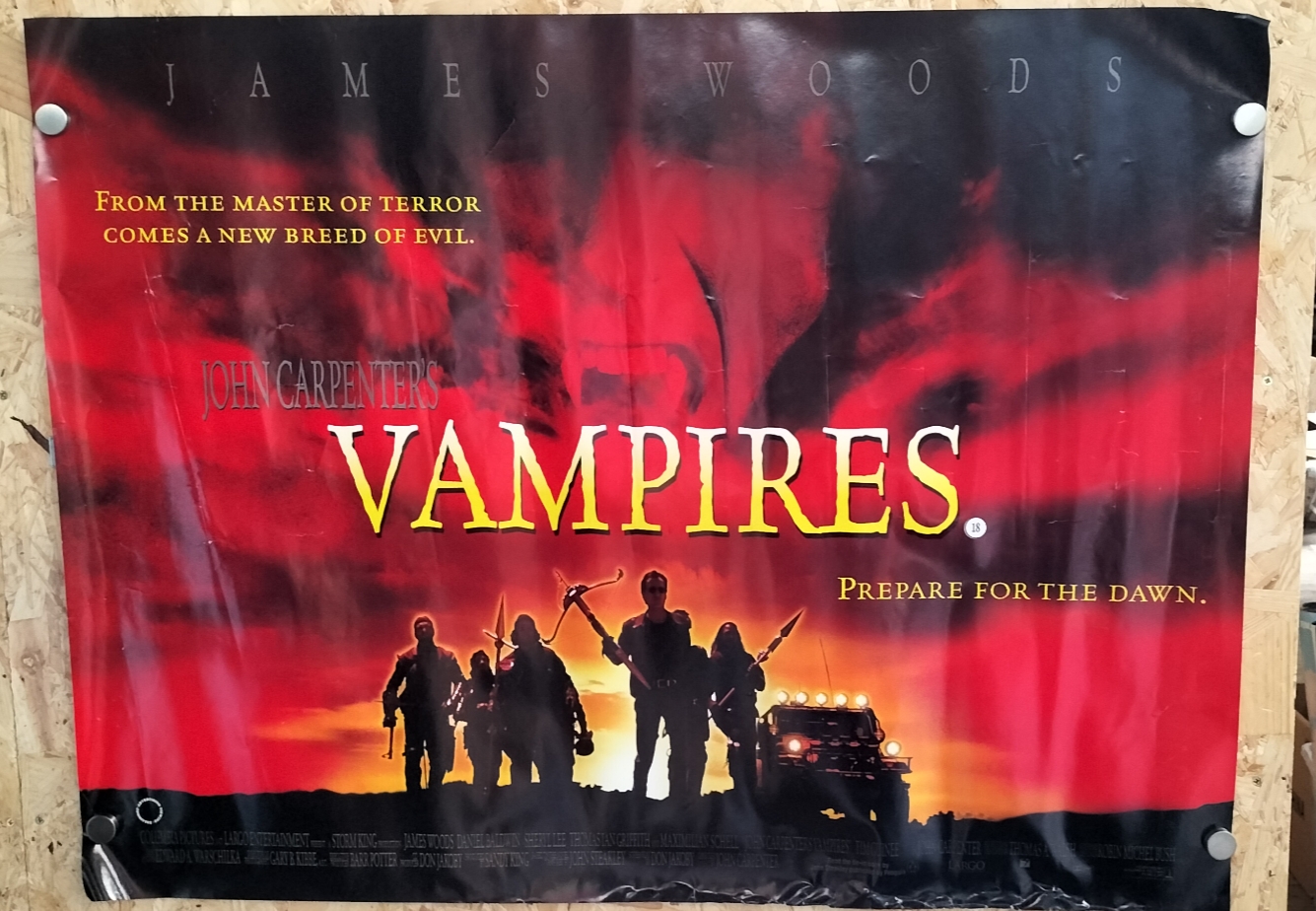 An Original Theatrical John Carpenter's Vampires (1998) Paper UK Quad Movie Poster