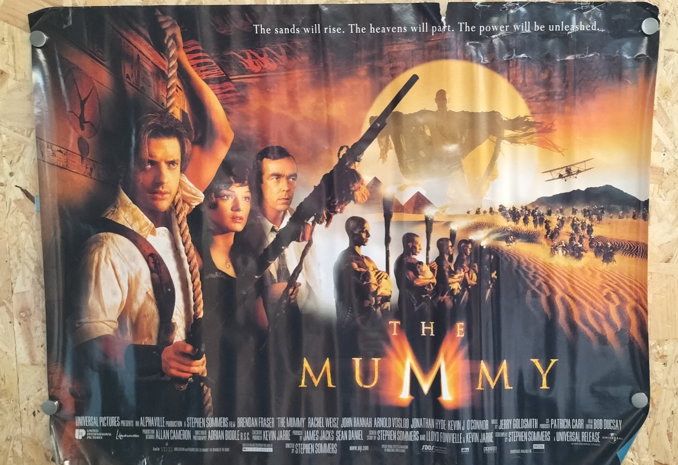 An Original 1999 Universal Pictures The Mummy Theatrical Film Poster