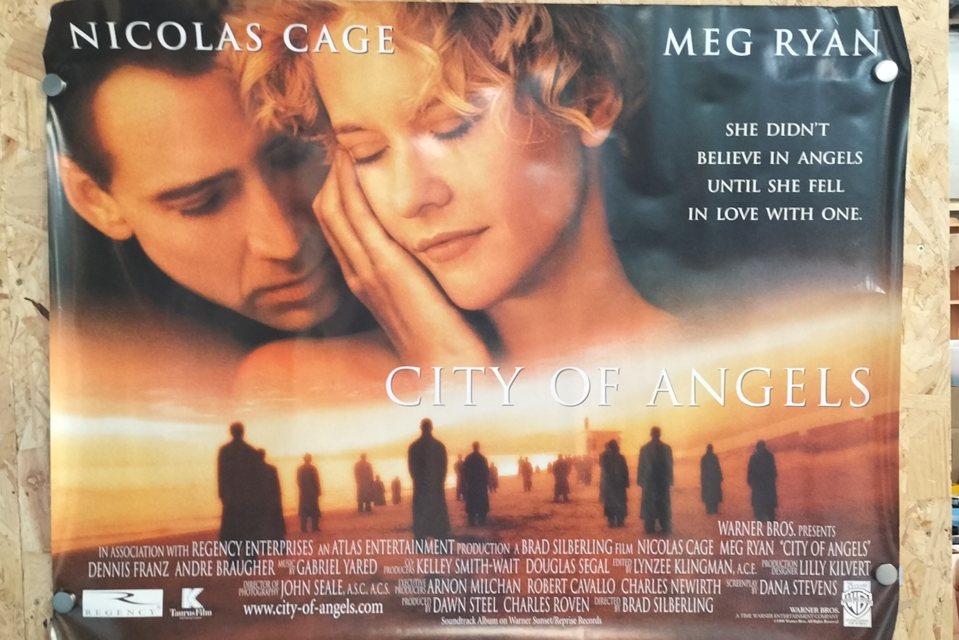 A Warner Bros. City of Angels Original Promotional Cinema Poster