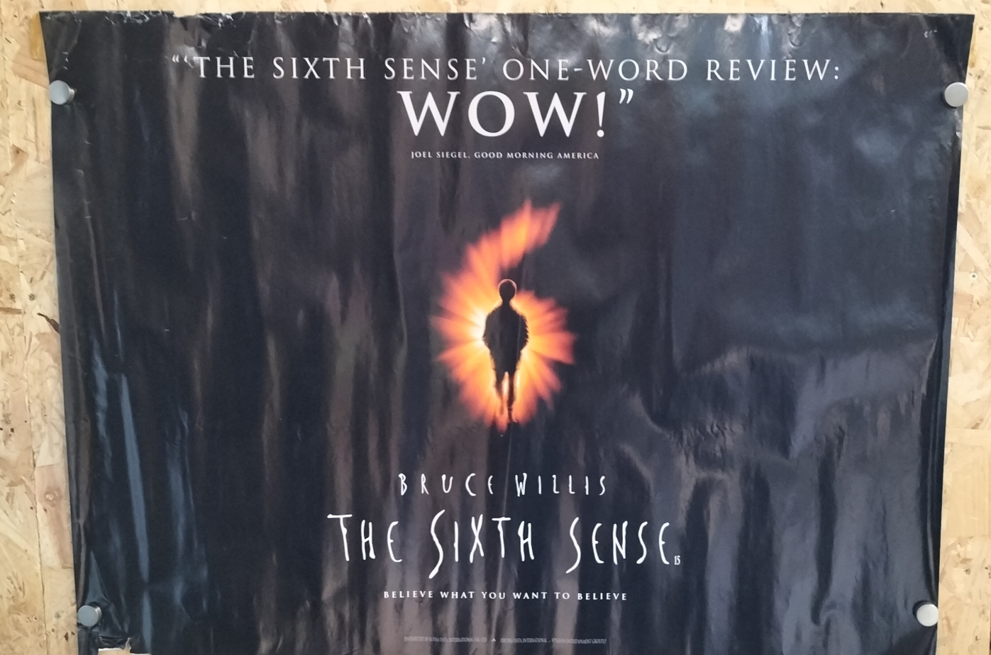 A 1999 The Sixth Sense UK Quad Cinema Poster