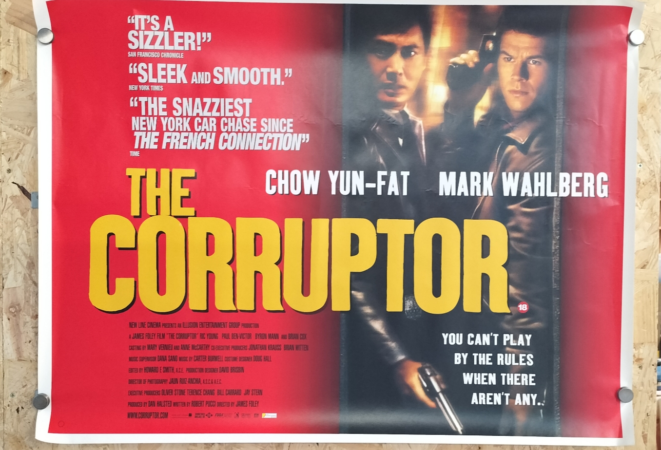 An Original New Line Cinema The Corruptor UK Quad Film Poster