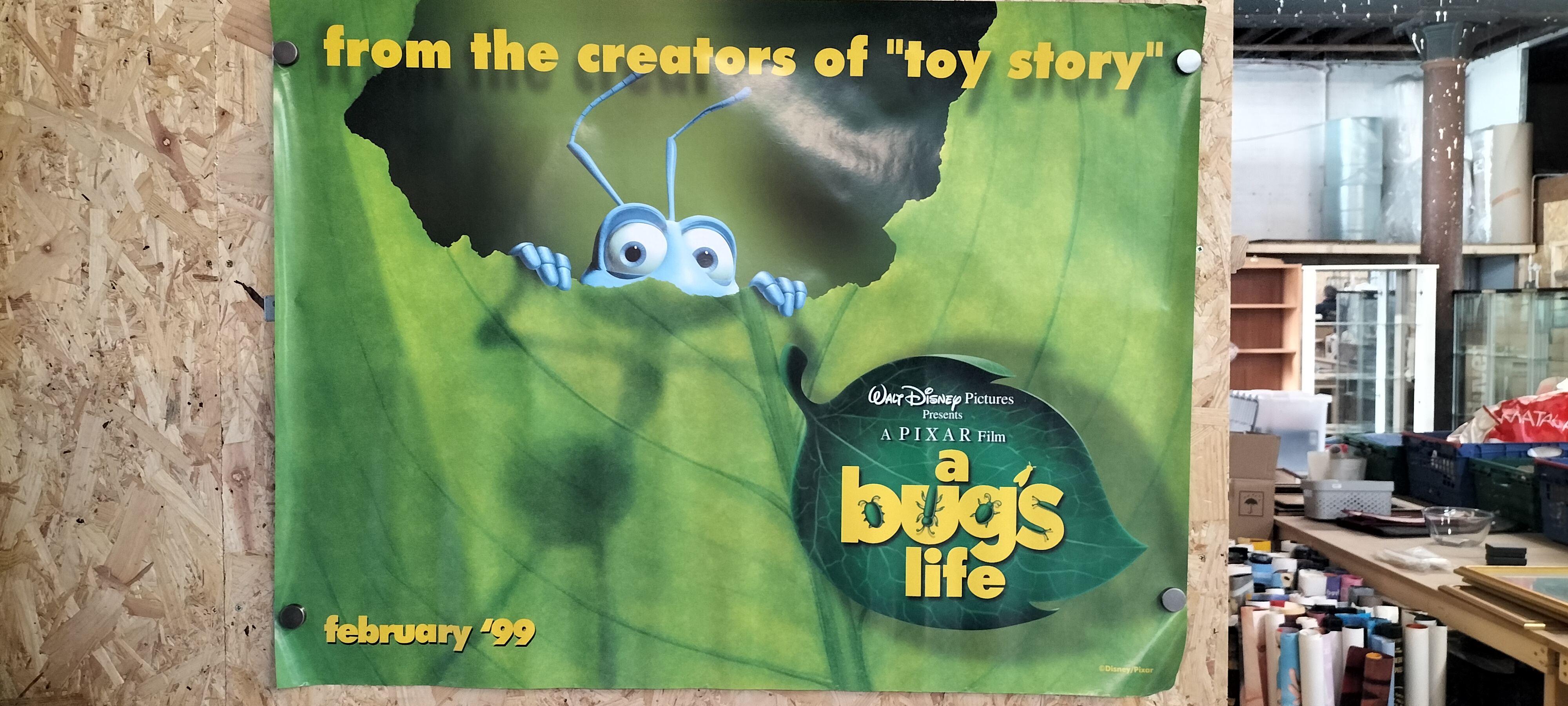 A Large Promotional Disney Pixar A Bug's Life Film Banner
