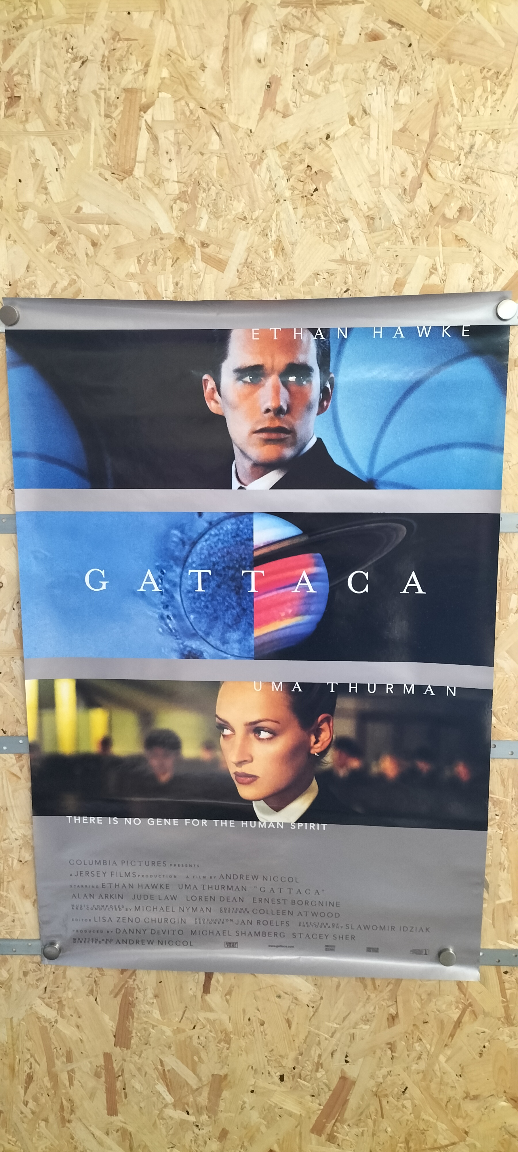 A Single Paper Columbia TriStar International Theatrical Movie Poster, Gattaca (1997)