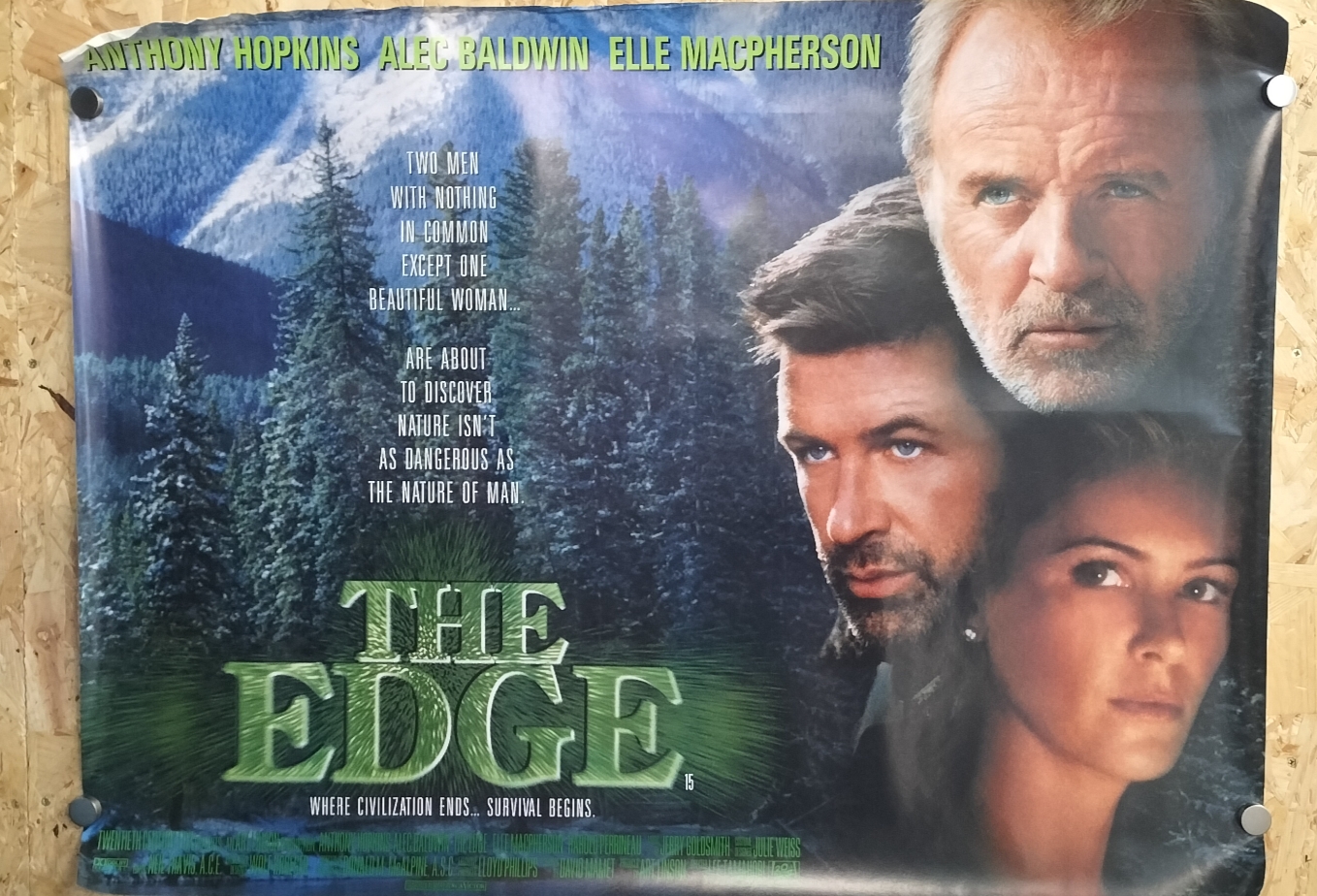 A Single The Edge (1997) Twentieth Century Fox UK Quad Theatrical Movie Poster Print