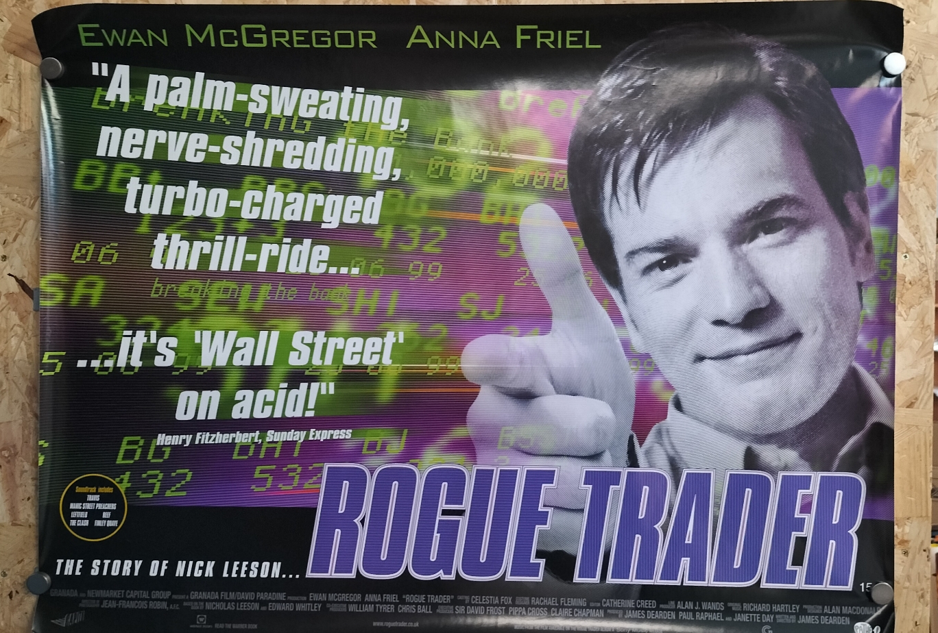 An Original British Quad Film Poster for Rogue Trader Starring Ewan McGregor