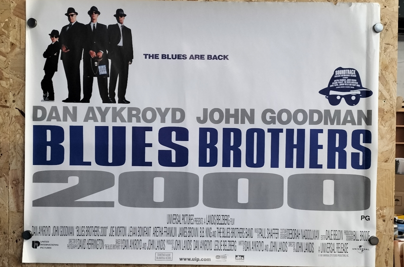 An Original Universal Pictures Blues Brothers 2000 Paper UK Quad Movie Poster