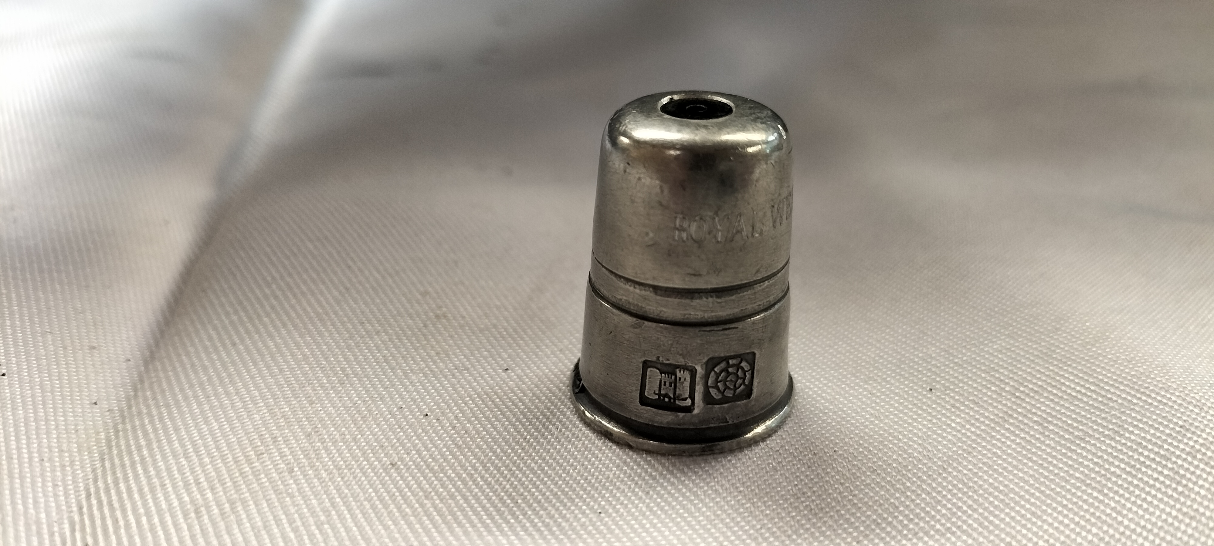 A 1986 Royal Wedding Commemorative Sterling Silver Stanhope Thimble