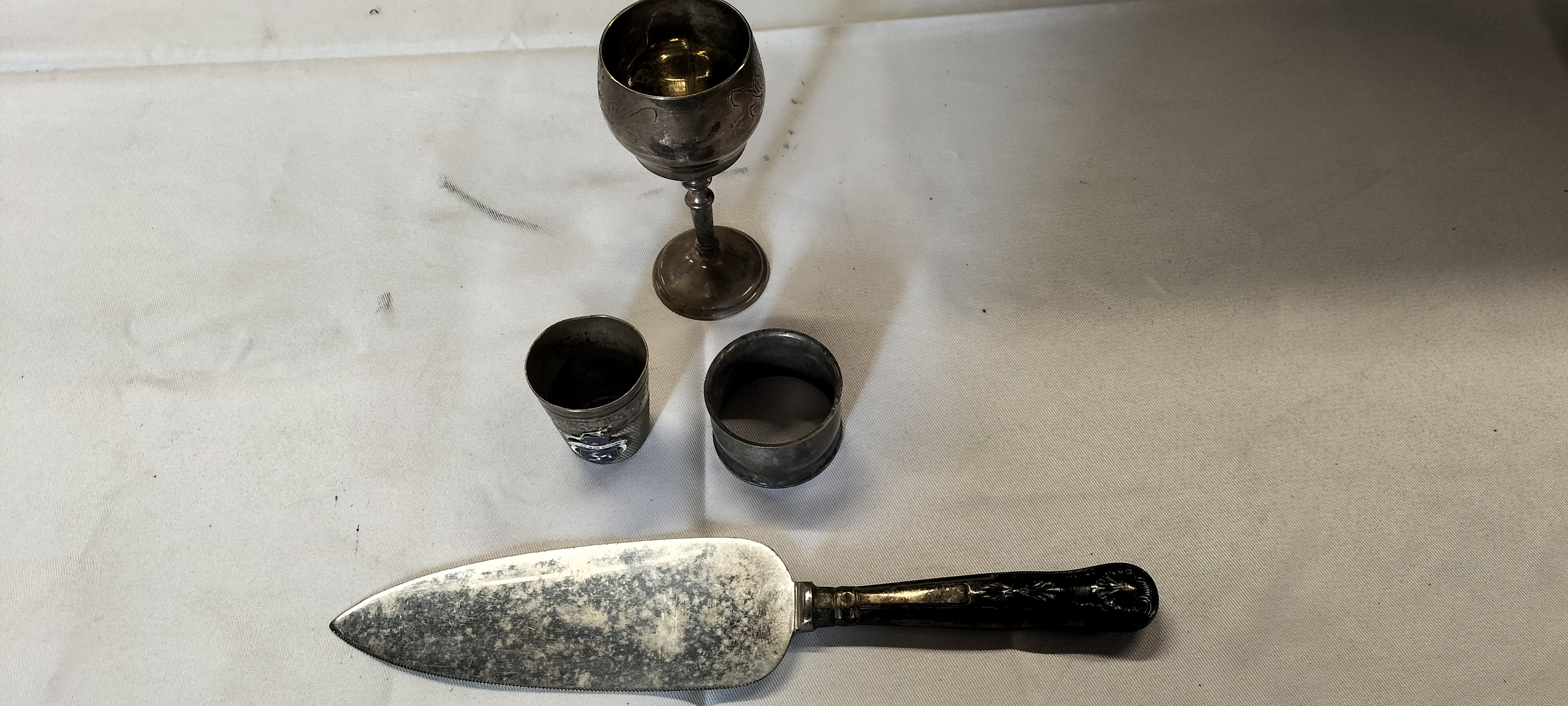 An Assortment of Vintage Yeoman Plate and Ellcut Silver Plated and Stainless Steel Tableware