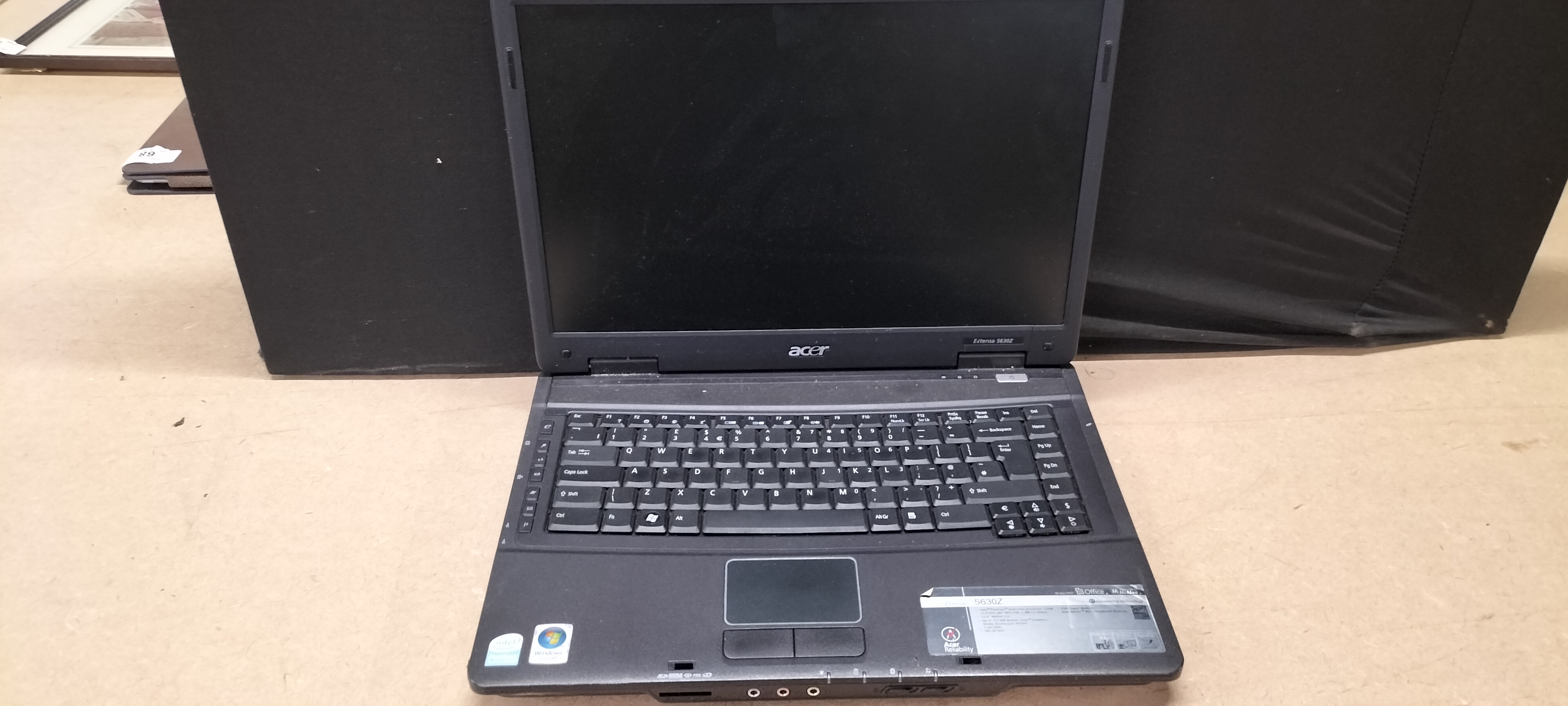 An Acer Extensa 5630Z Laptop with Intel Pentium Dual-Core T3200 Processor