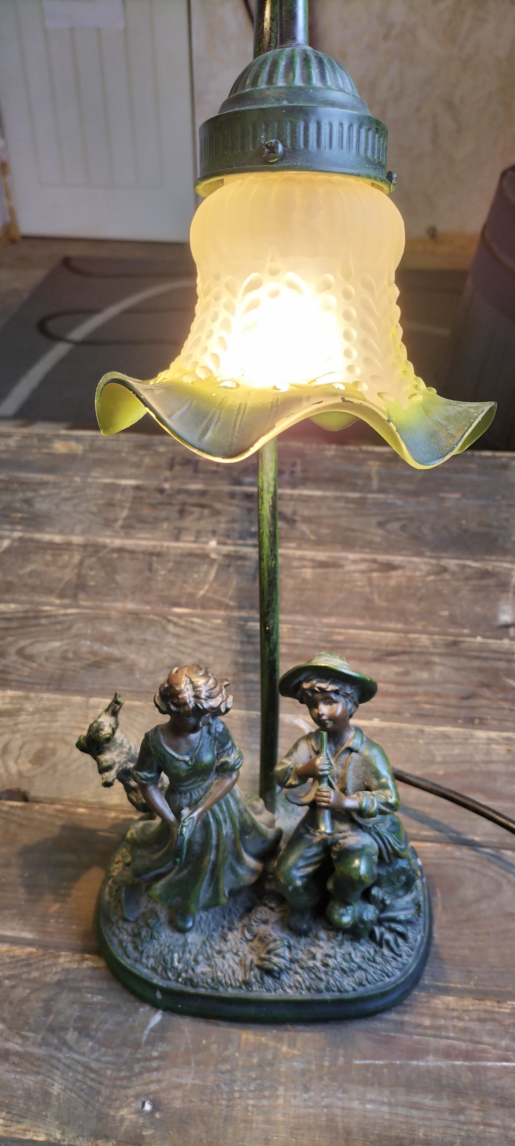 A Widdop Bingham & Co. Ltd. Art Deco Style Bronzed Composite Table Lamp