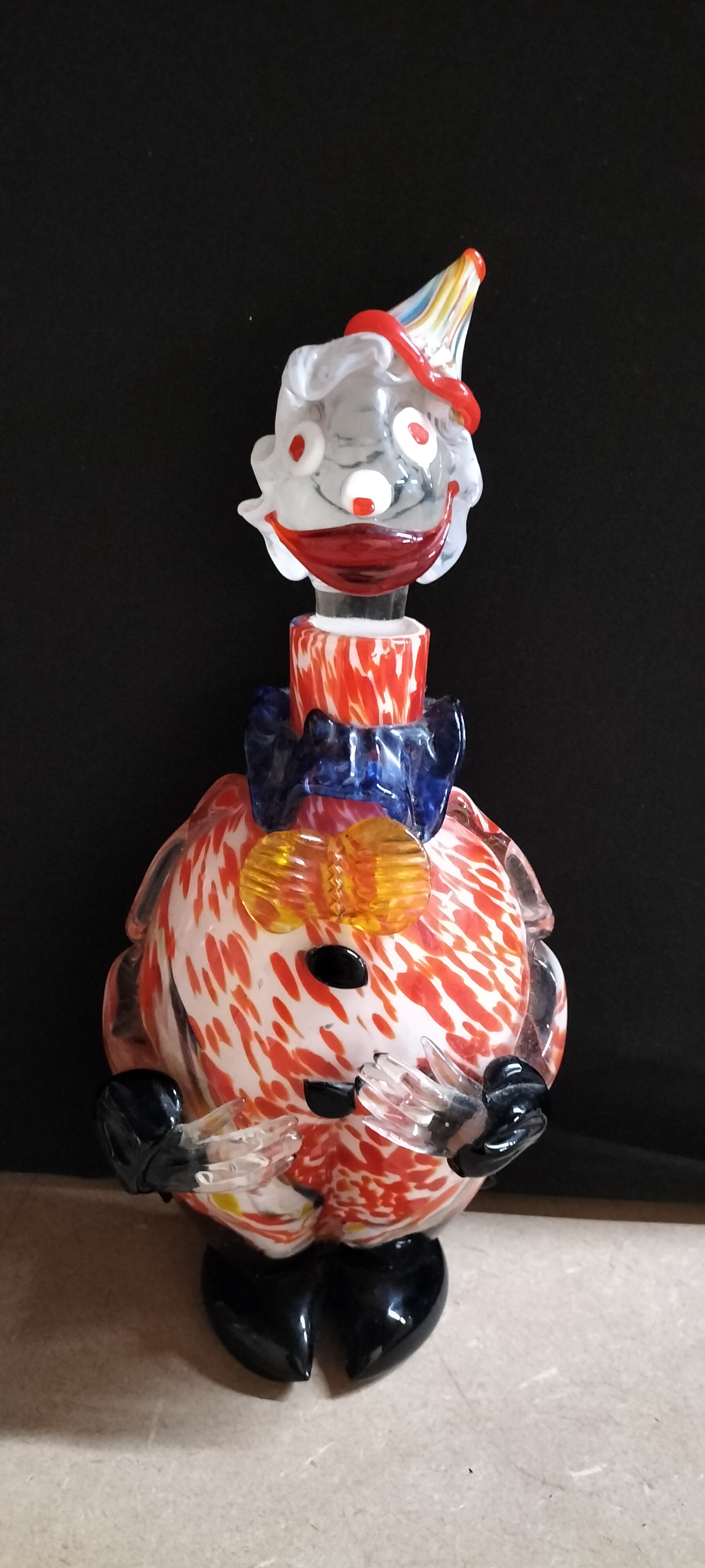 A Murano Style Blown Glass Clown Decanter