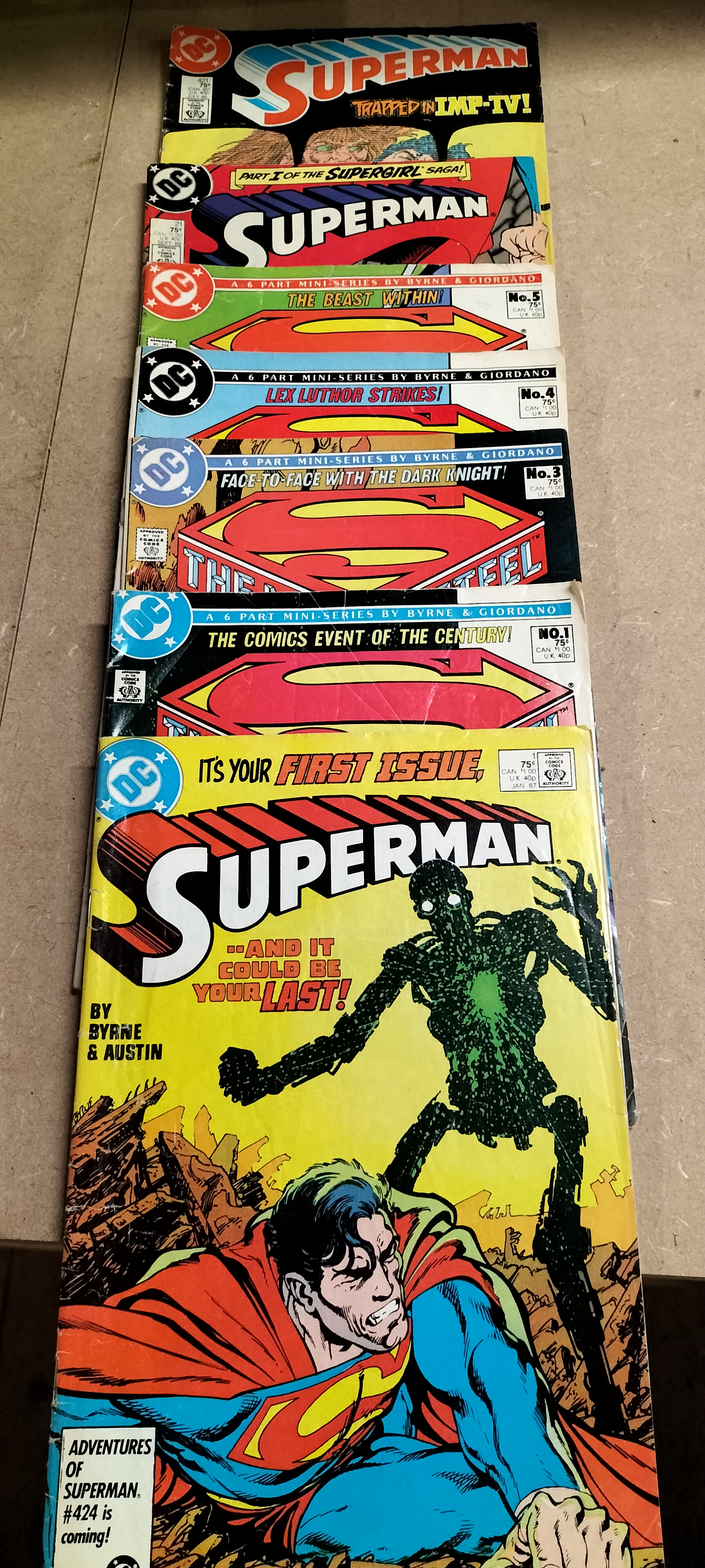 7 DC Comics Superman and The Man of Steel Comic Books