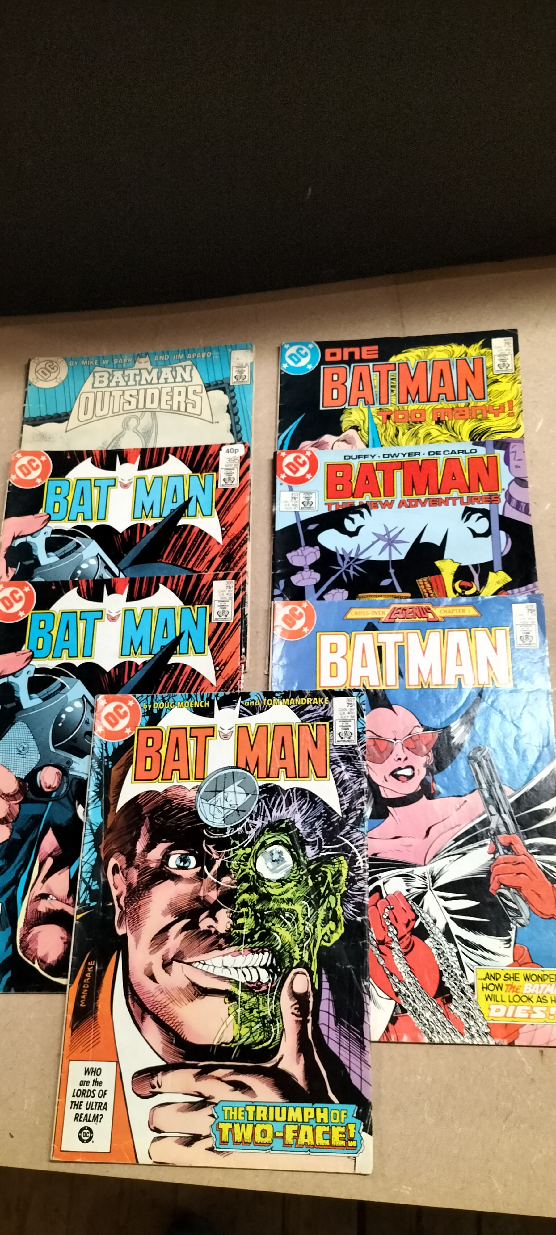 7 Vintage DC Comics Batman and Batman and the Outsiders Comic Books
