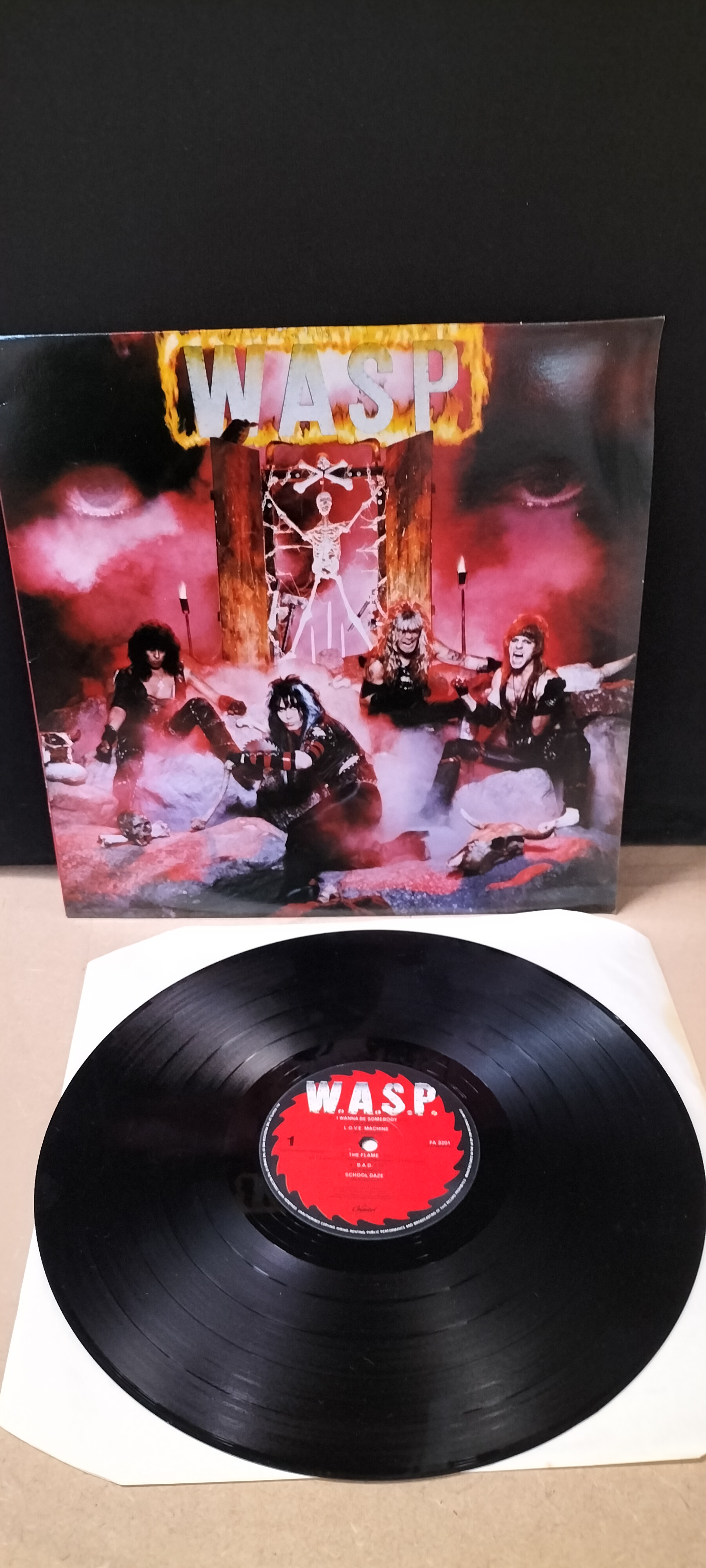 A W.A.S.P. Self-Titled Vinyl LP, Capitol Records FA 3201