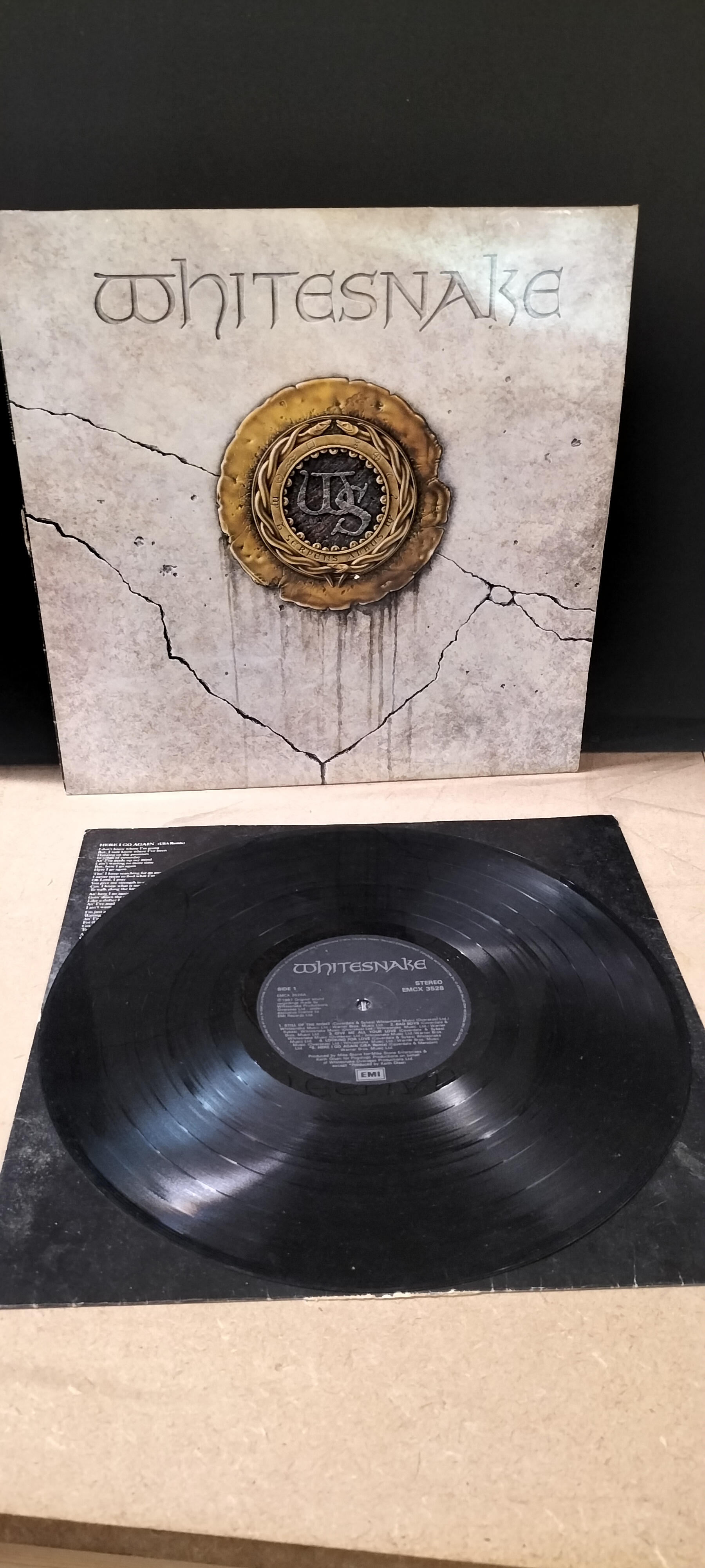 A 1987 Whitesnake Vinyl LP Album, EMI EMCX 3528