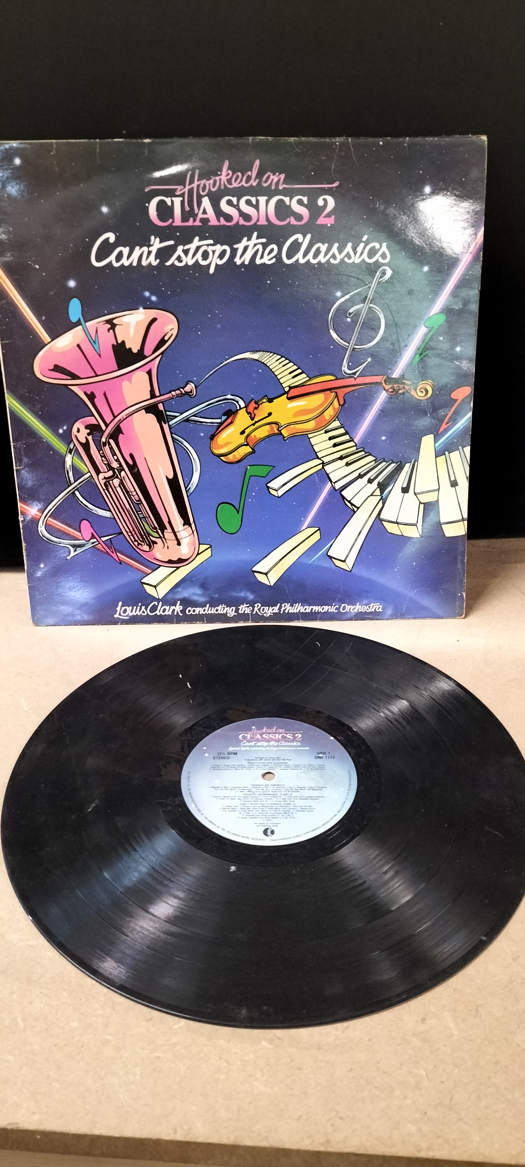 A Vintage Louis Clark Hooked on Classics 2 Vinyl LP Record, ONE 1173