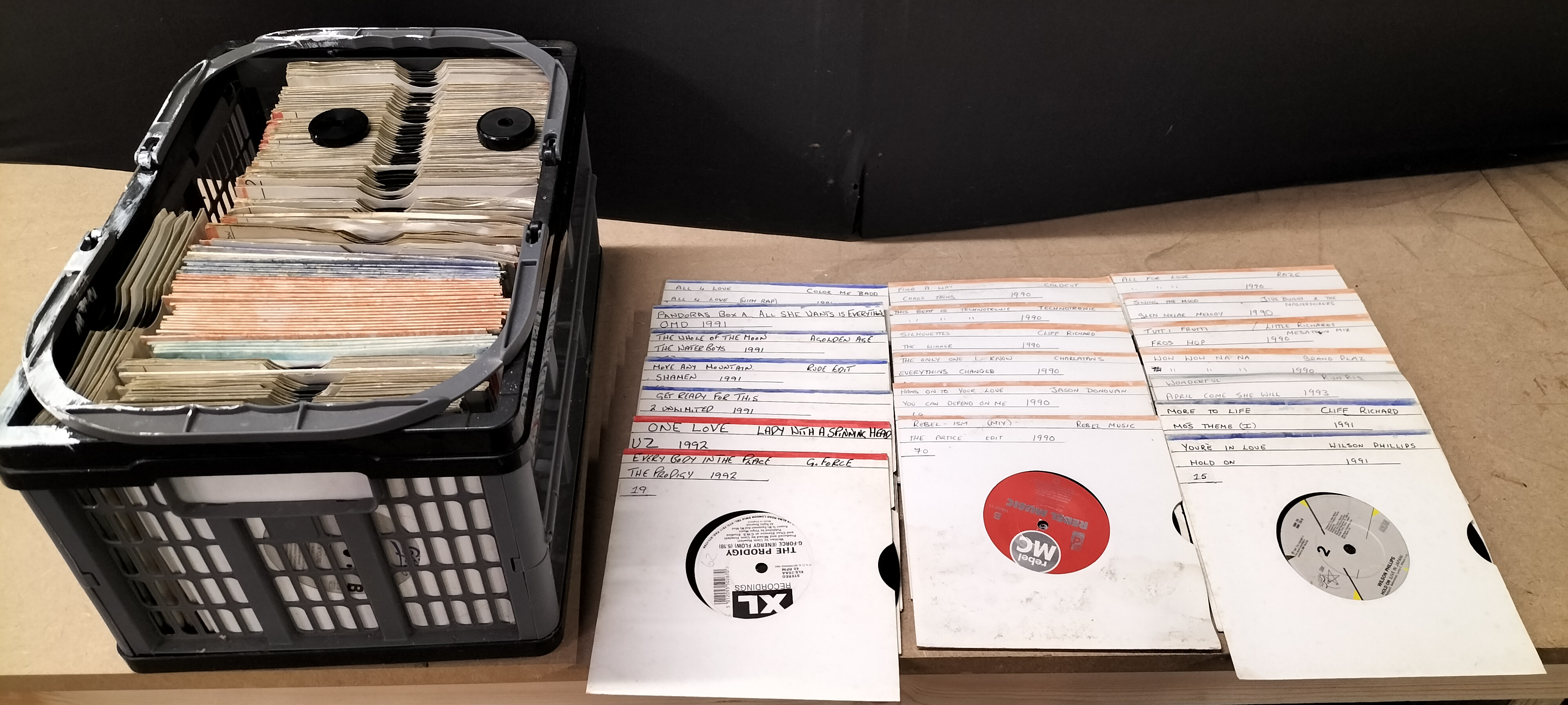 A Collection of 150-200 Vinyl 7 Inch Singles Including XL Recordings and SBK Records
