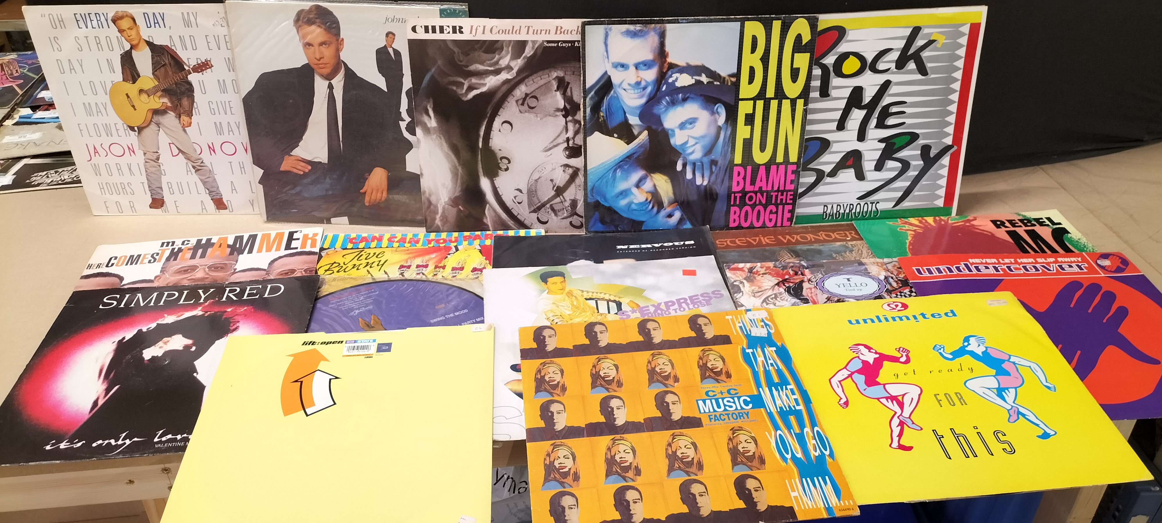 A Collection of 17 Late 1980s and Early 1990s Pop and Dance Vinyl 12-Inch Singles