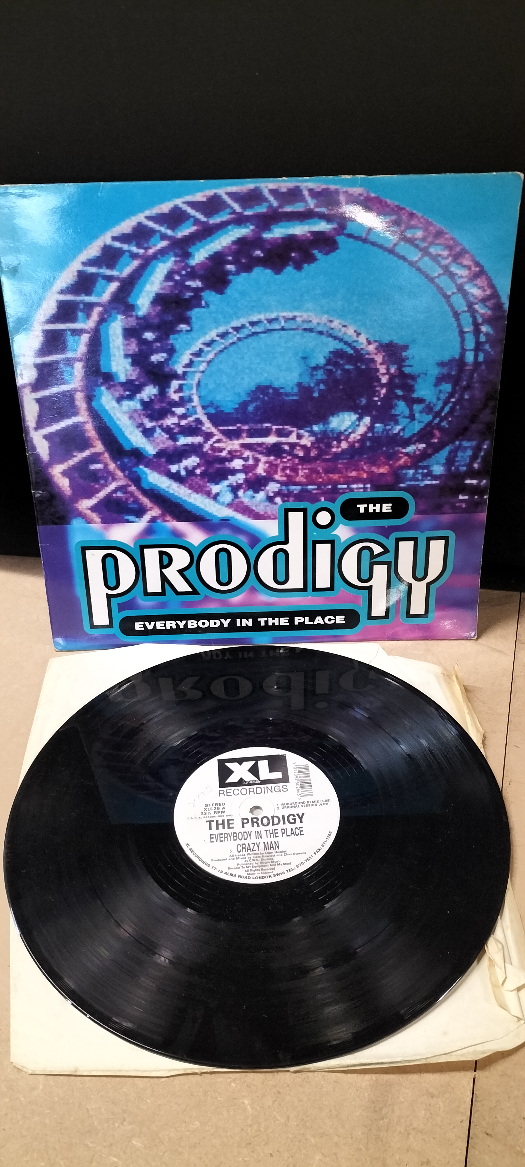 A 1992 UK Pressing The Prodigy 'Everybody In The Place' Vinyl Single, XLT-26