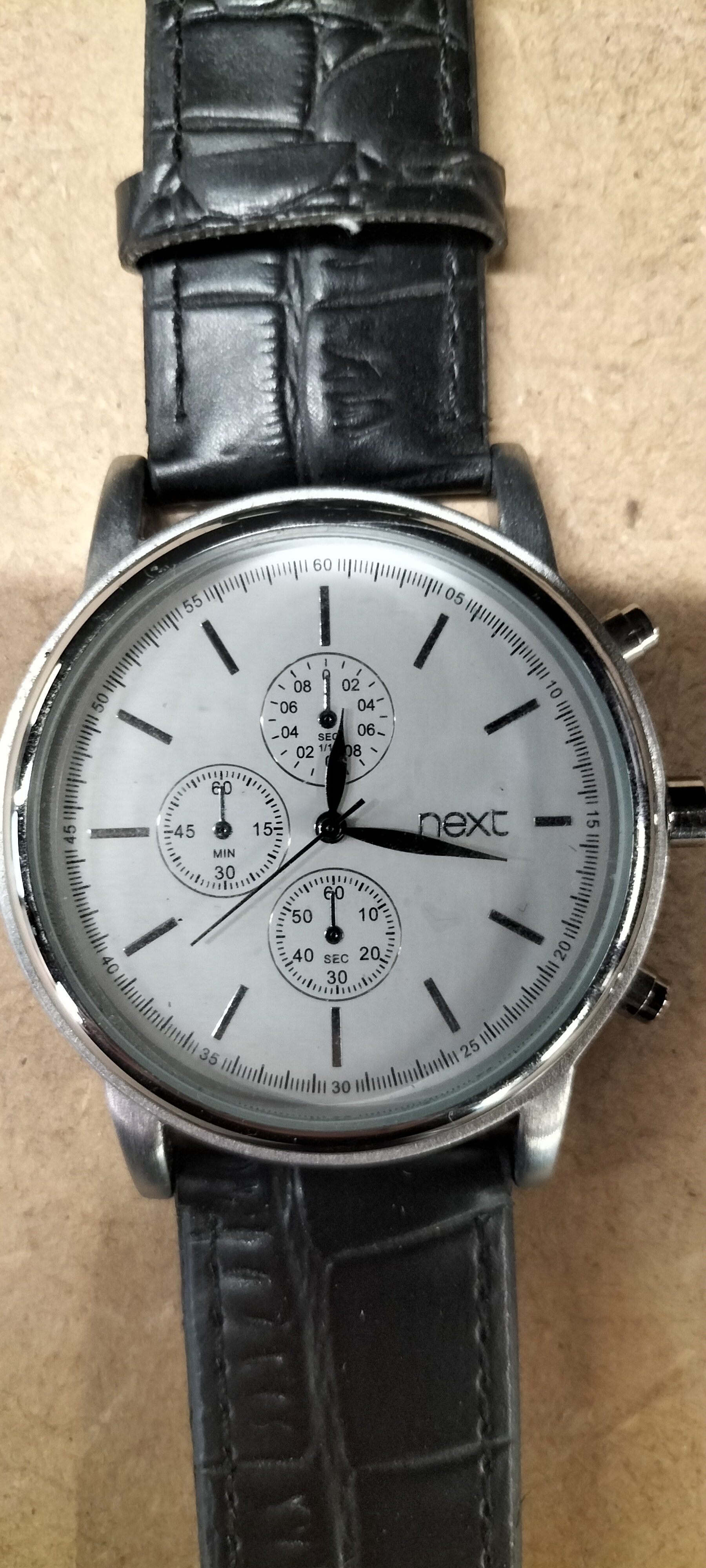 A Next Quartz Chronograph Wristwatch with Stainless Steel Caseback, Reference 894630