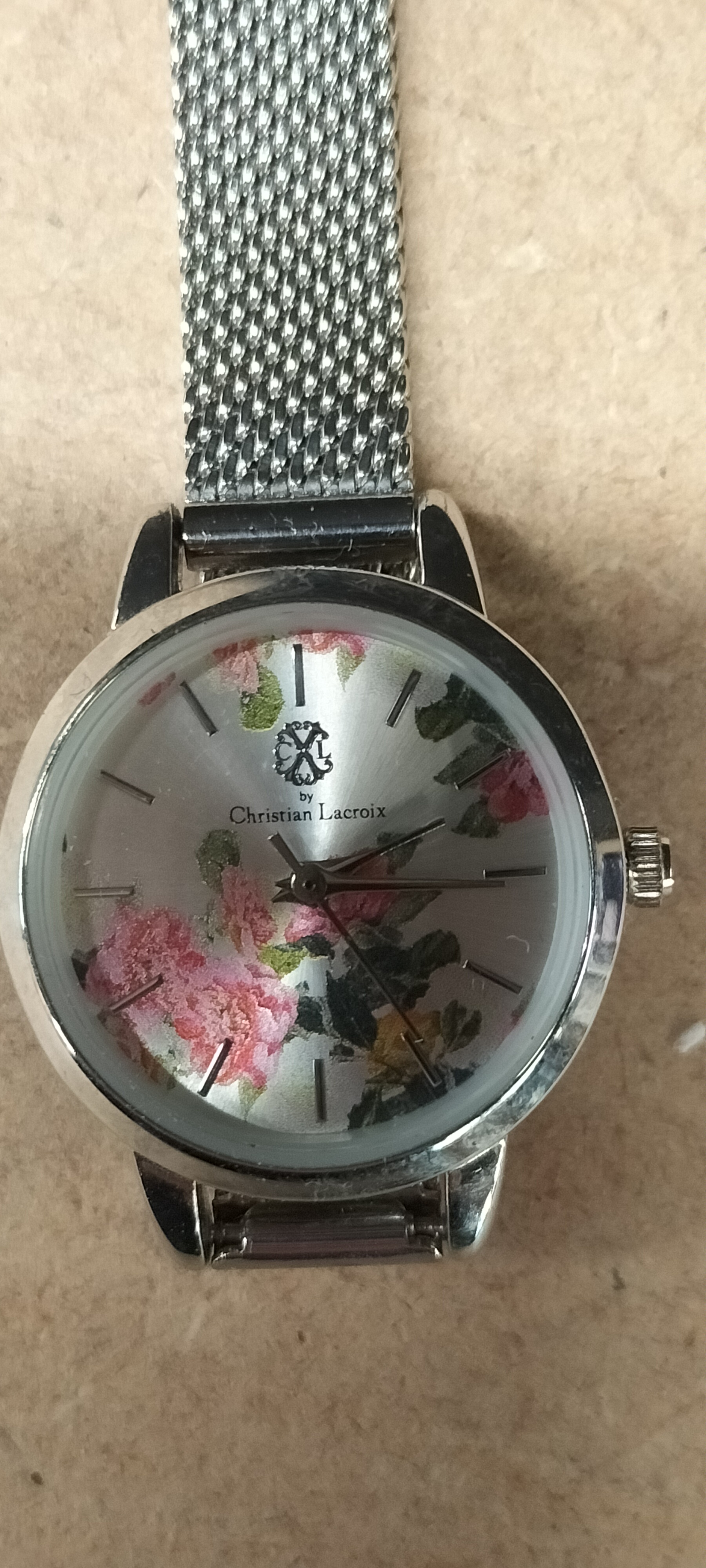 A Ladies' CXL by Christian Lacroix Silver Toned Metal and Stainless Steel Wrist Watch, CXLS20WW12S24