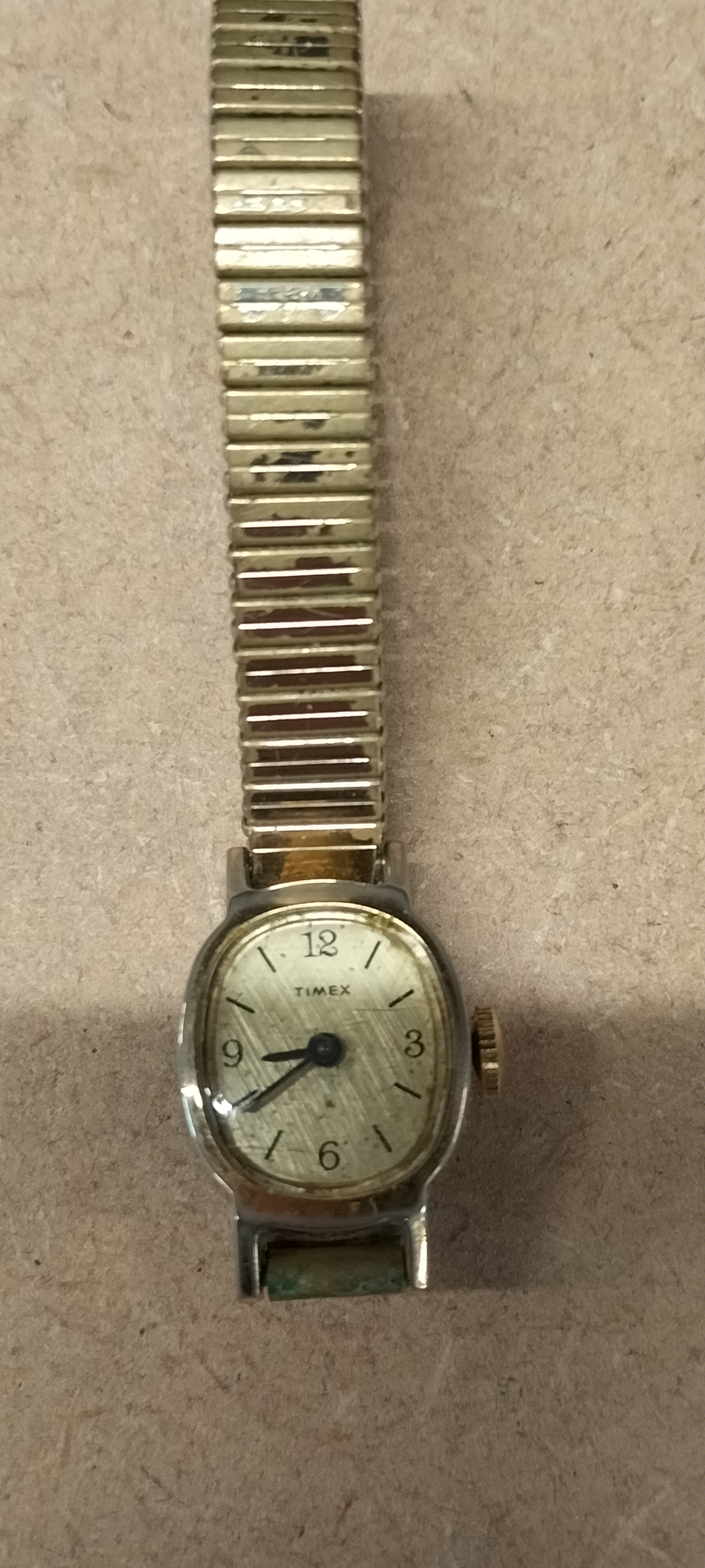 A Timex Base Metal Bezel and Stainless Steel Back Ladies' Wrist Watch