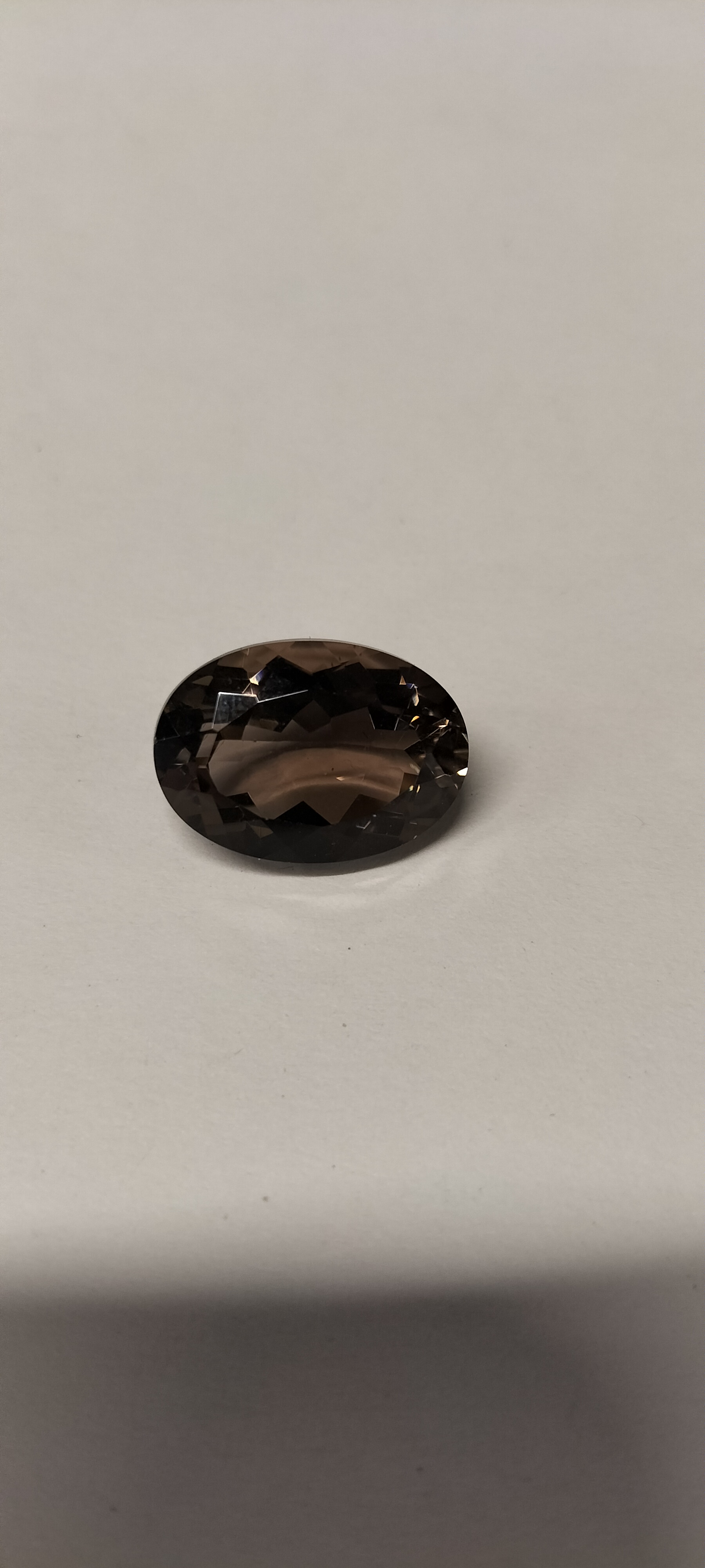 A Single Loose Oval Faceted Smoky Quartz Gemstone