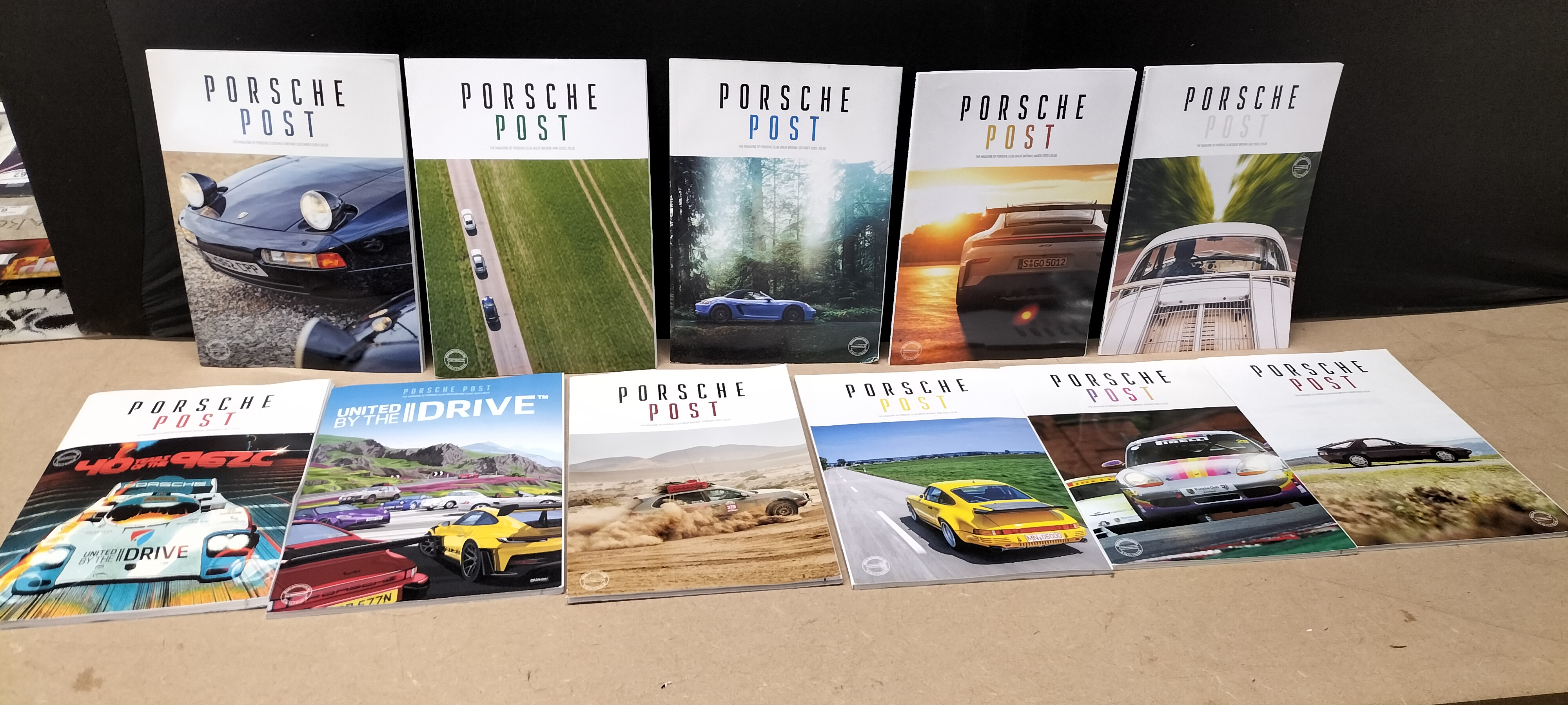 11 Paper Porsche Post Magazines, Porsche Club Great Britain