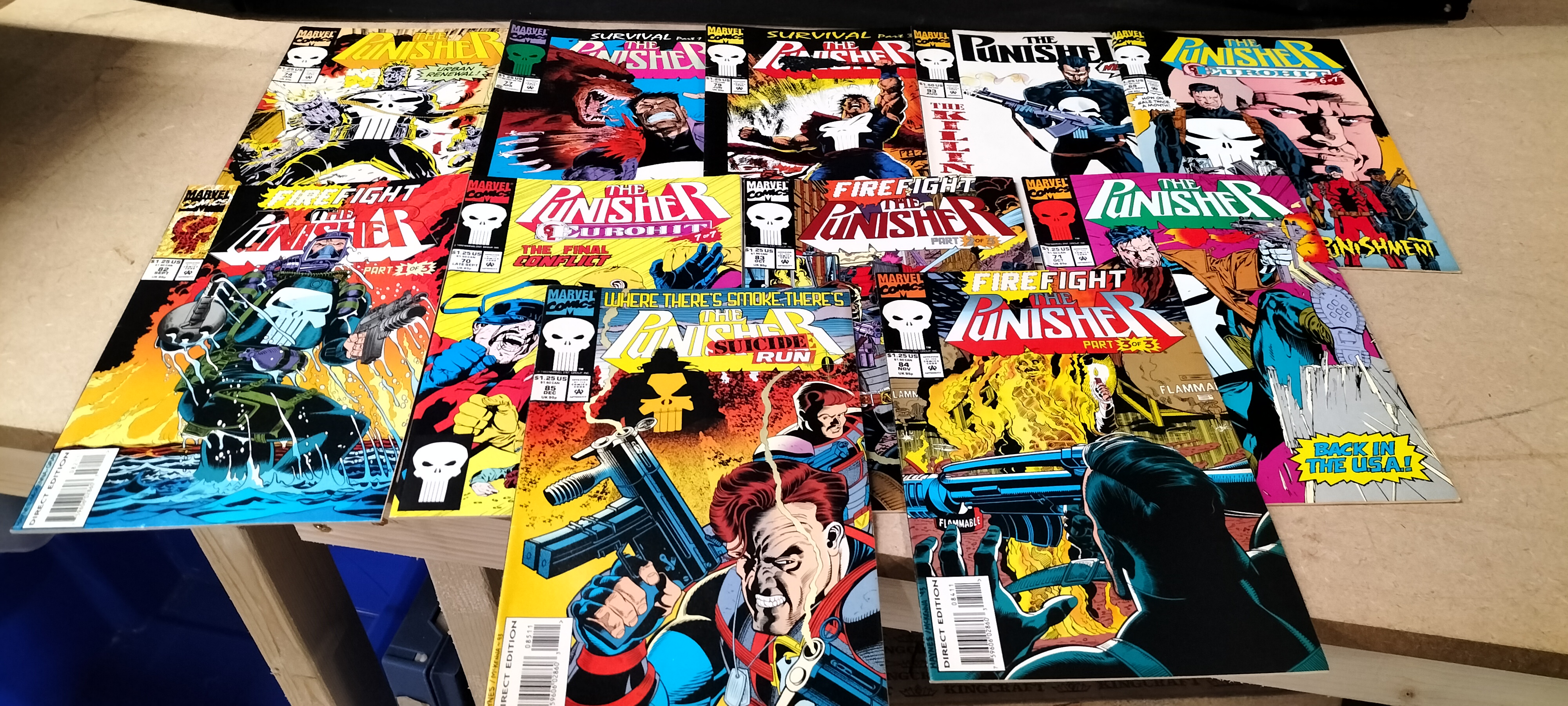 11 Vintage Marvel Comics The Punisher Comic Books