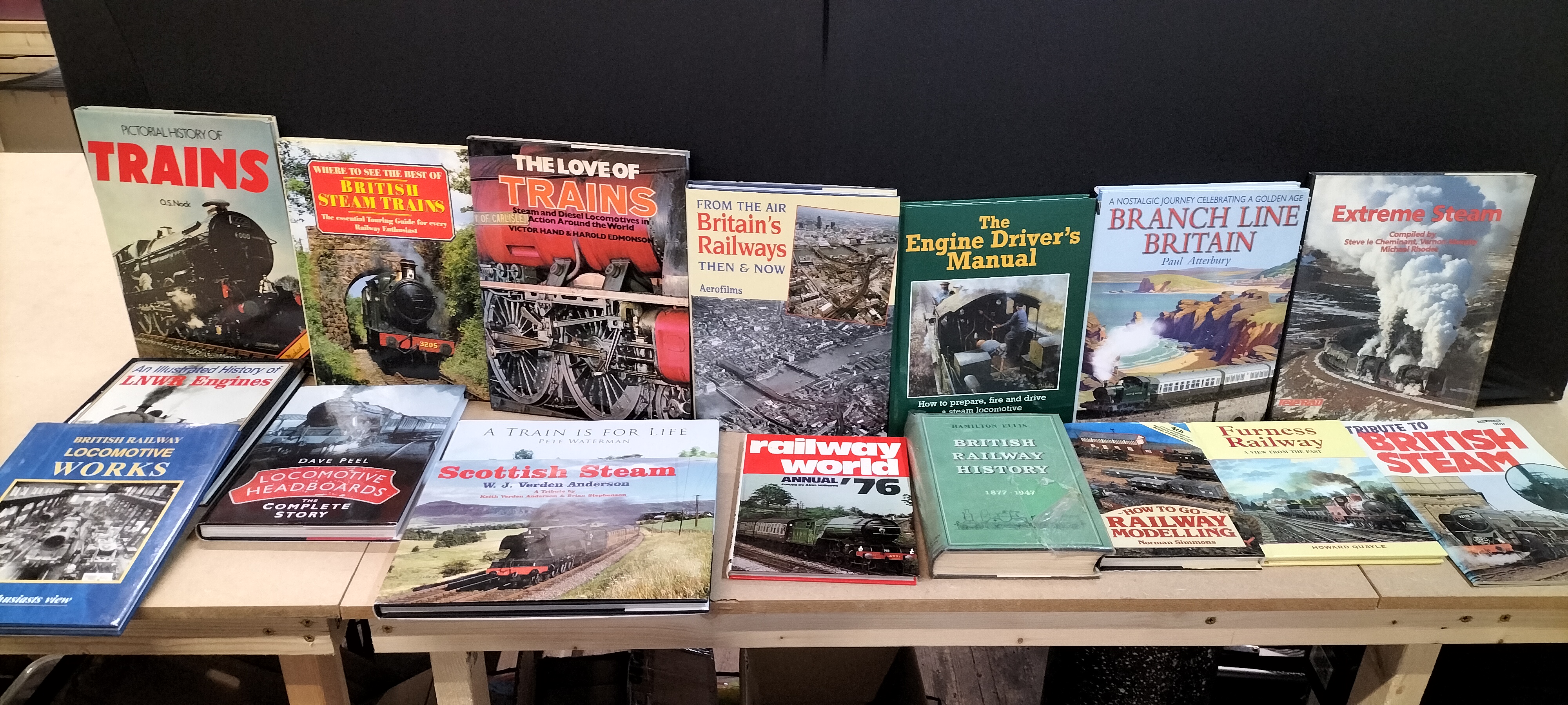 An Assortment of 16 Railway and Steam Locomotive Interest Books and Publications