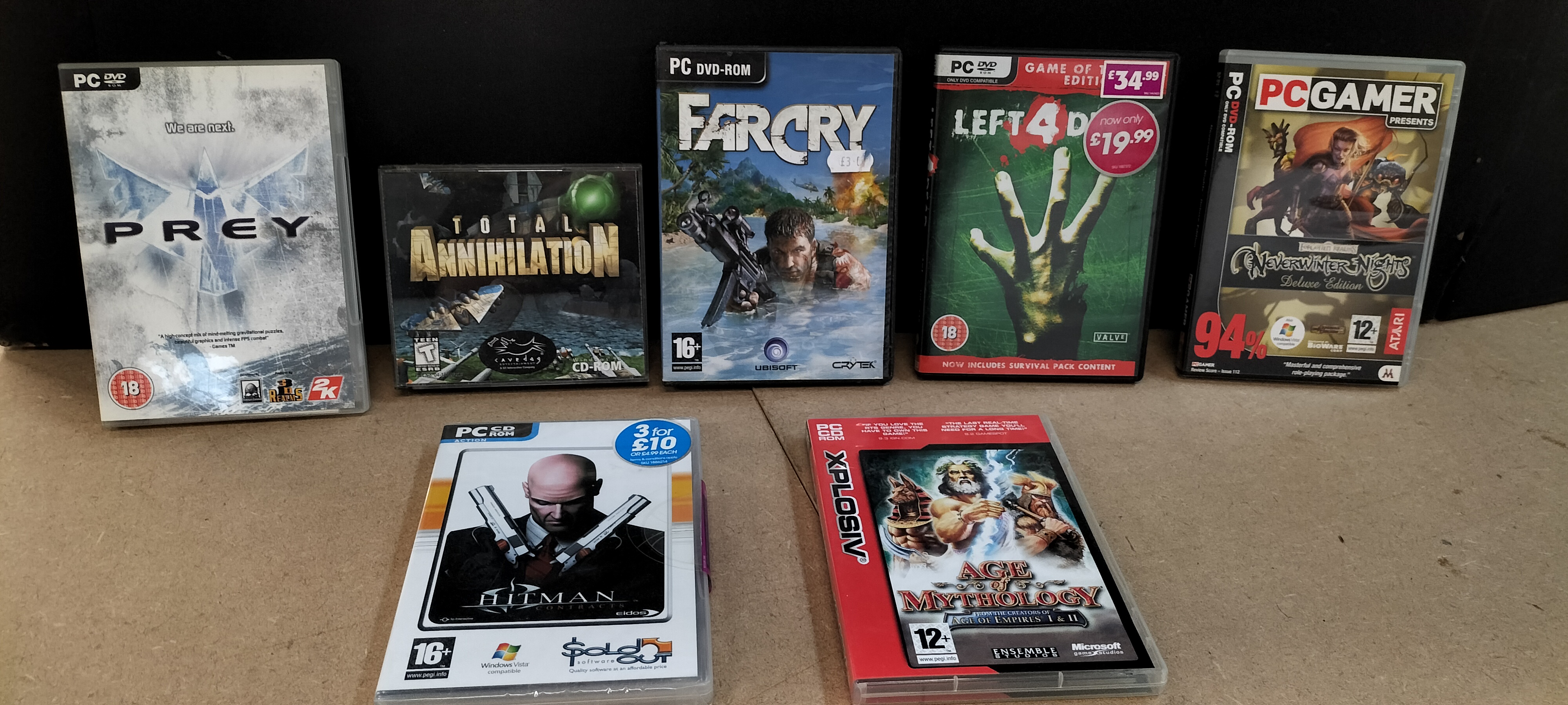7 PC CD-ROM and DVD-ROM Games Including Total Annihilation and Left 4 Dead Game of the Year Edition