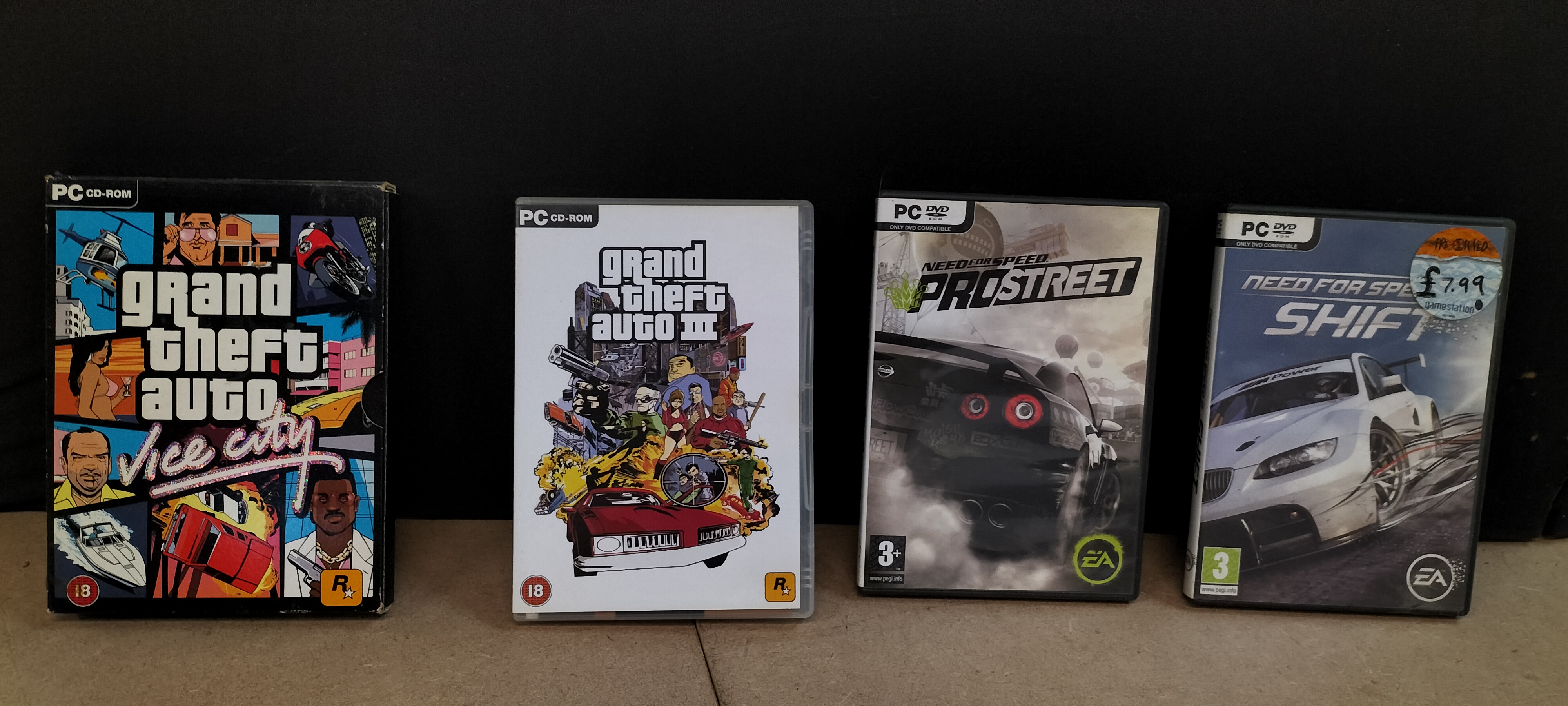 A Collection of 4 Rockstar Games and Electronic Arts PC Video Games