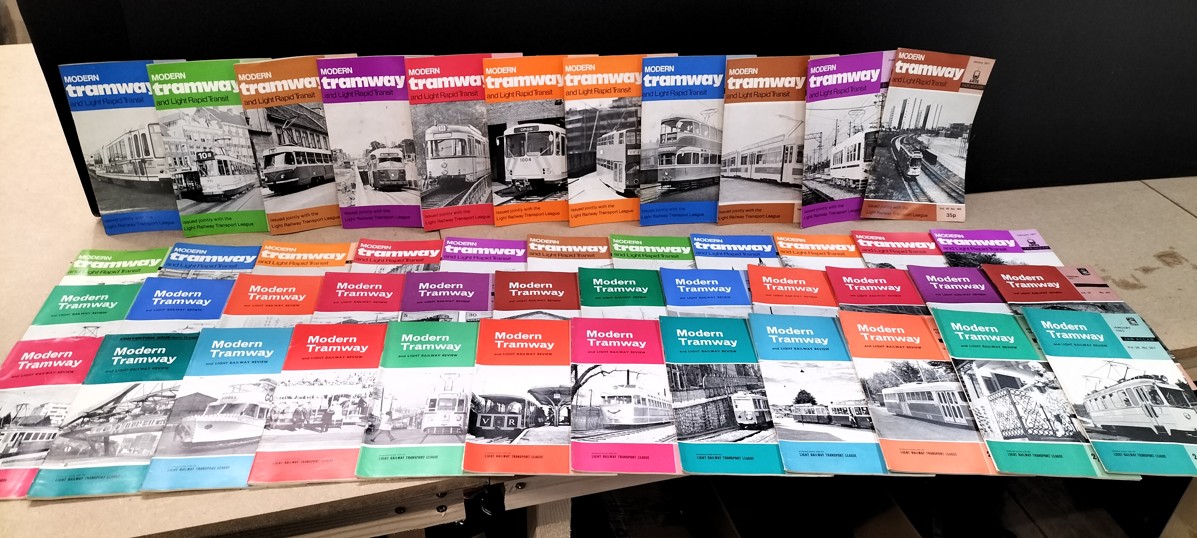 A Collection of 35 Modern Tramway Magazines Published by Ian Allan
