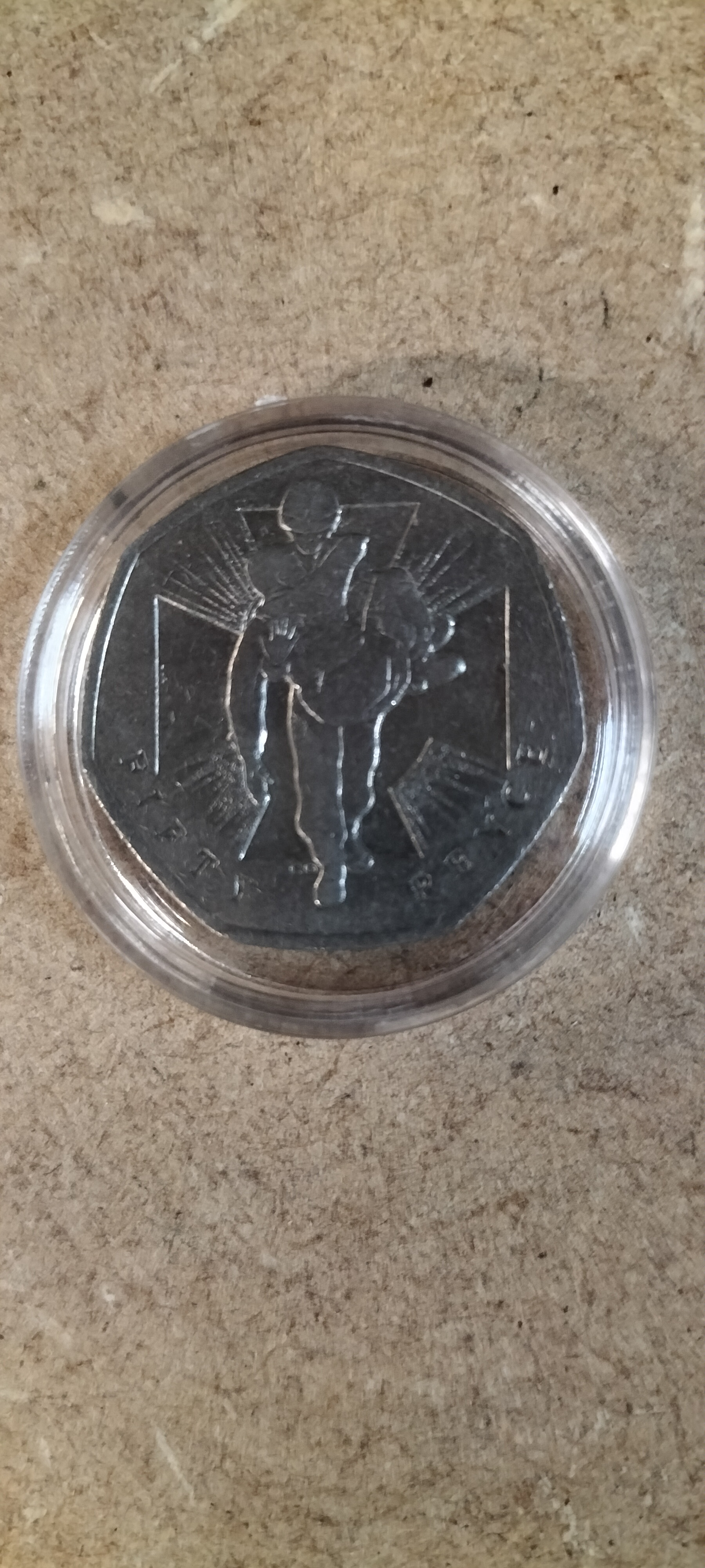 A 2006 UK Victoria Cross Heroic Acts Cupro-Nickel 50 Pence Coin
