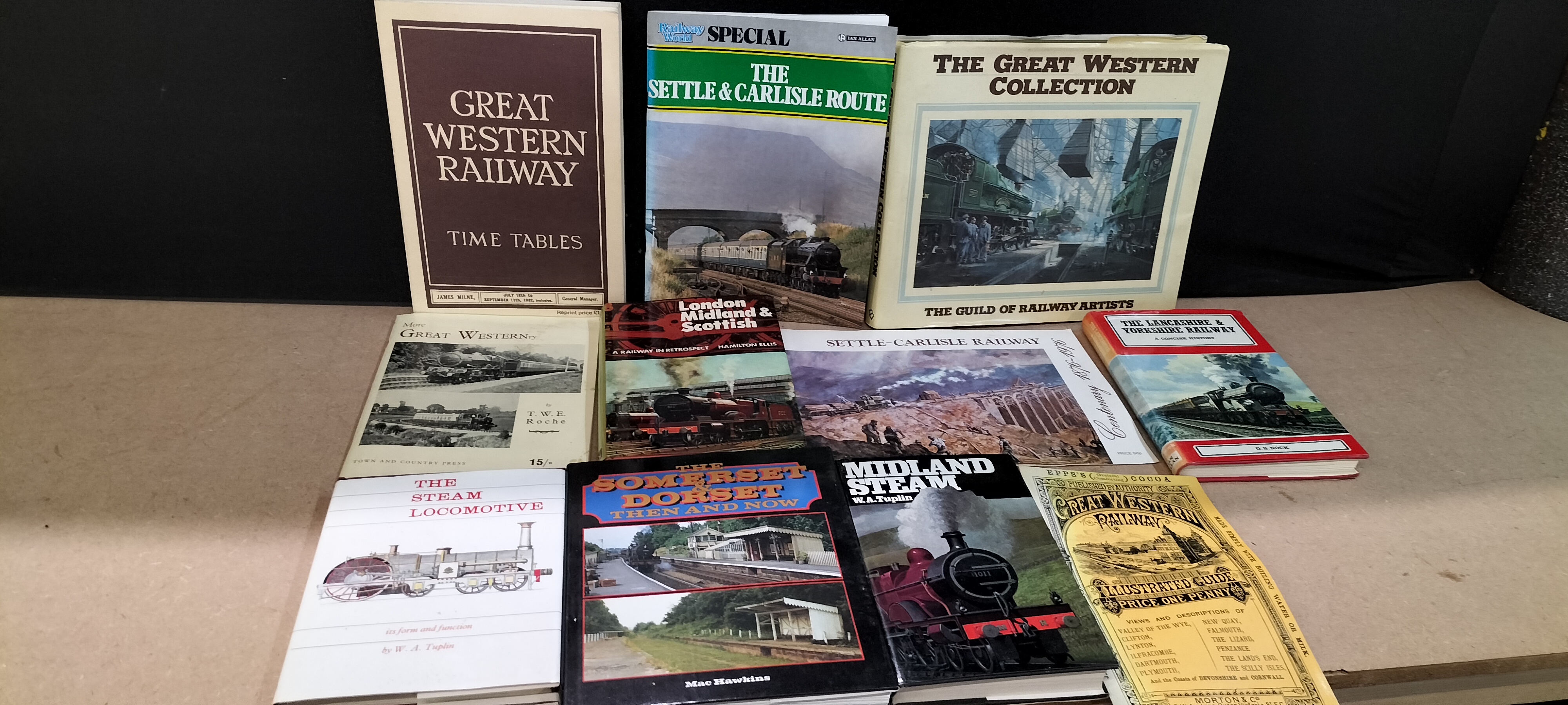 A Collection of 11 British Railway History Books including W. A. Tuplin and O. S. Nock