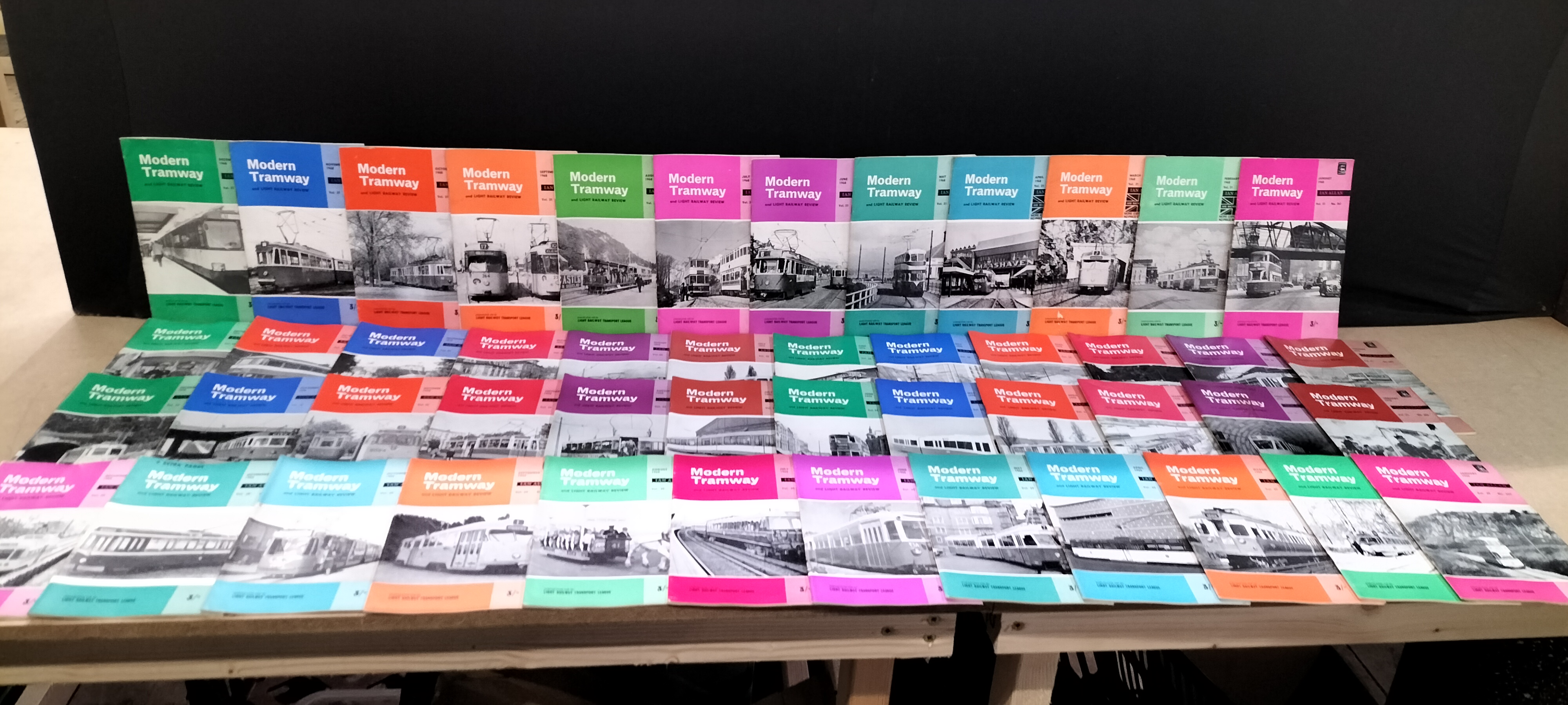 A Collection of 48 Vintage Ian Allan Modern Tramway and Light Railway Review Magazines